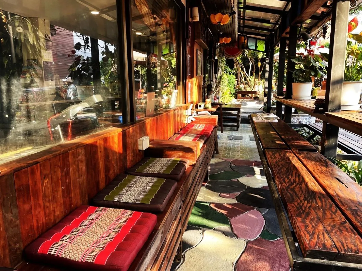 Communal lounge/ TV room in Panda House Chiang Mai