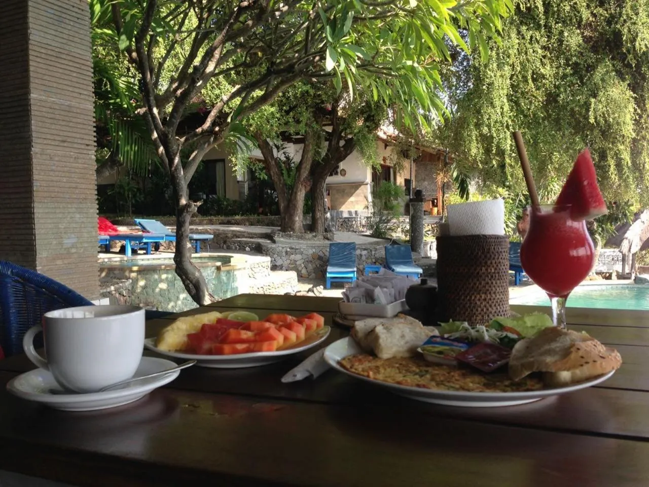 American breakfast in Wawa Wewe II Villas