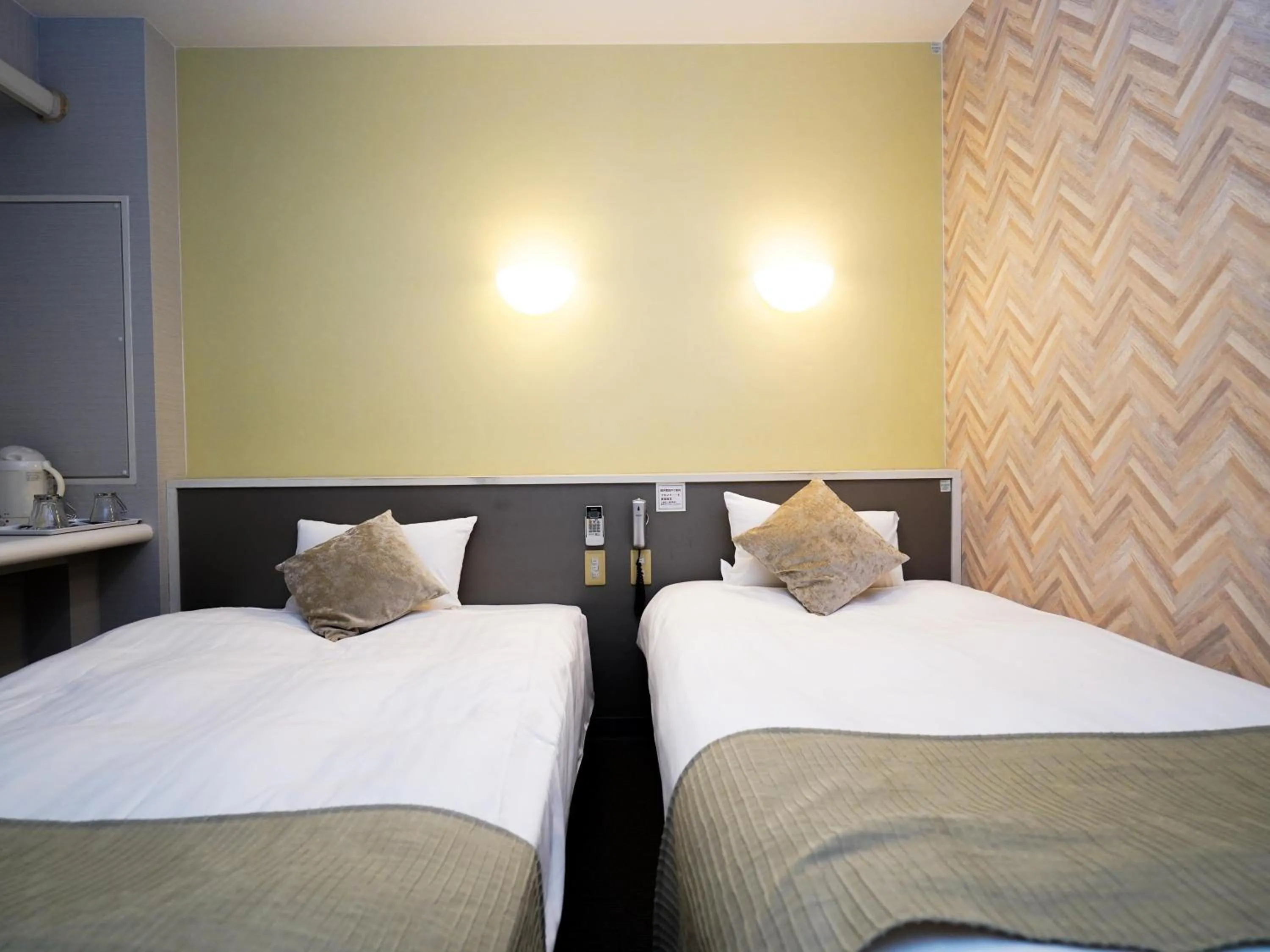 Photo of the whole room, Bed in Hotel AreaOne Okayama