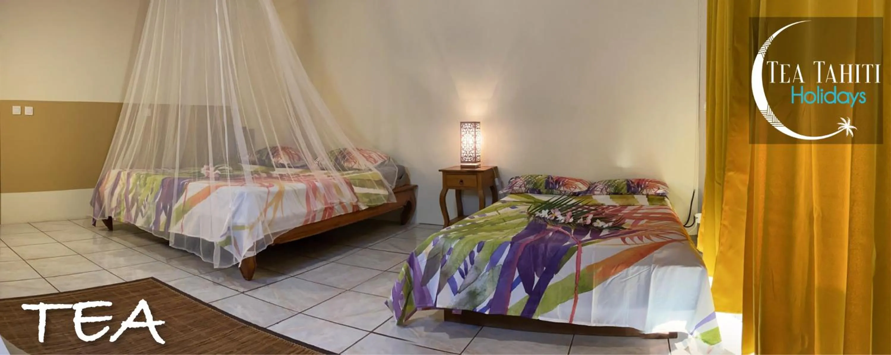 Photo of the whole room, Bed in TEA TAHITI Holidays