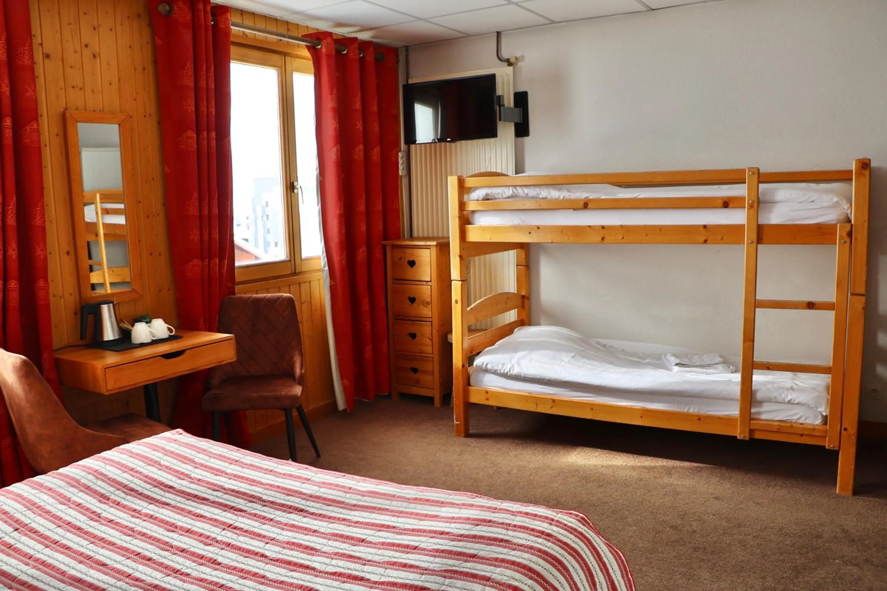 Bed in Hôtel Val Chavière