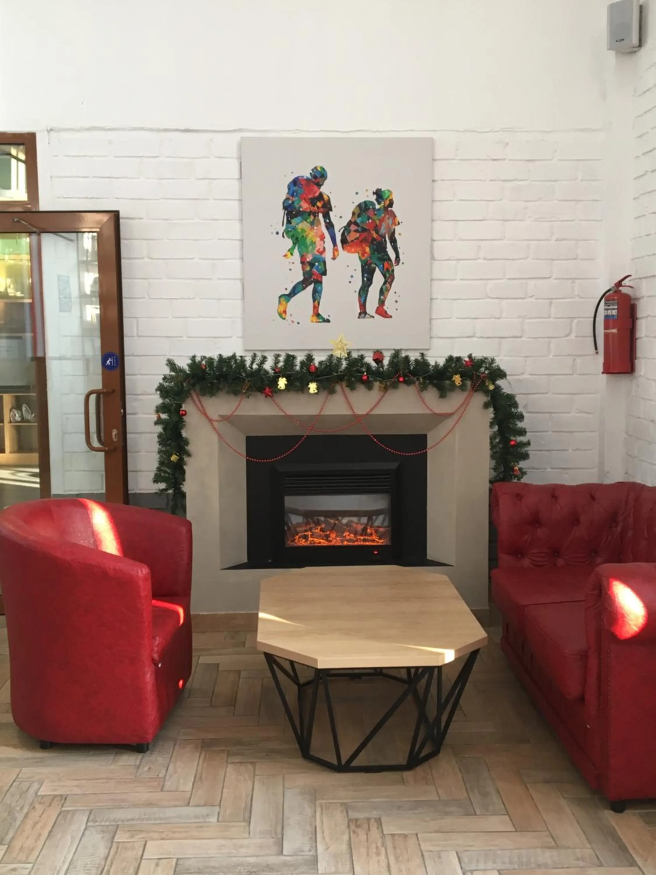 Seating area in ololoFreelander Hostel&Coworking