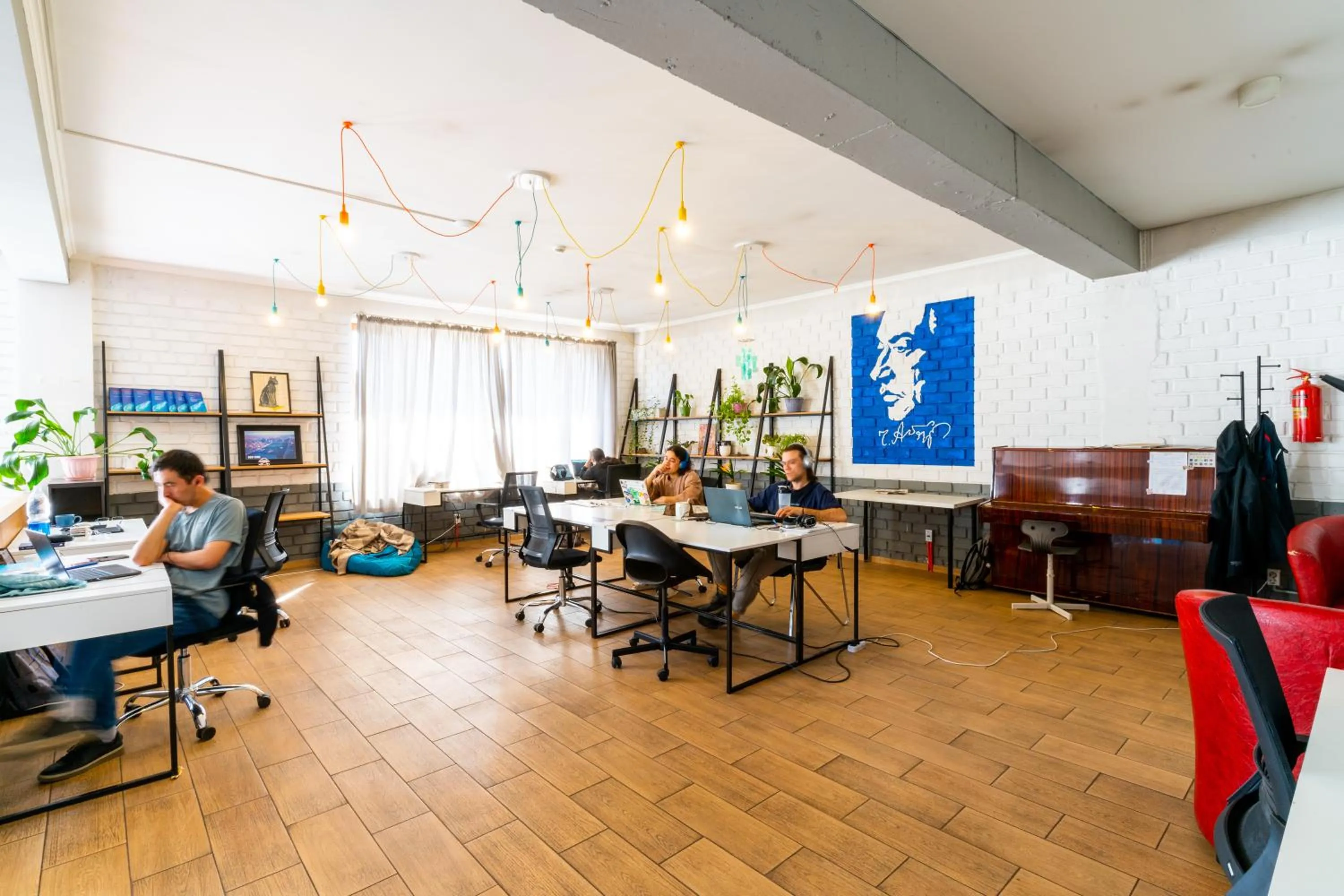 Seating area in ololoFreelander Hostel&Coworking