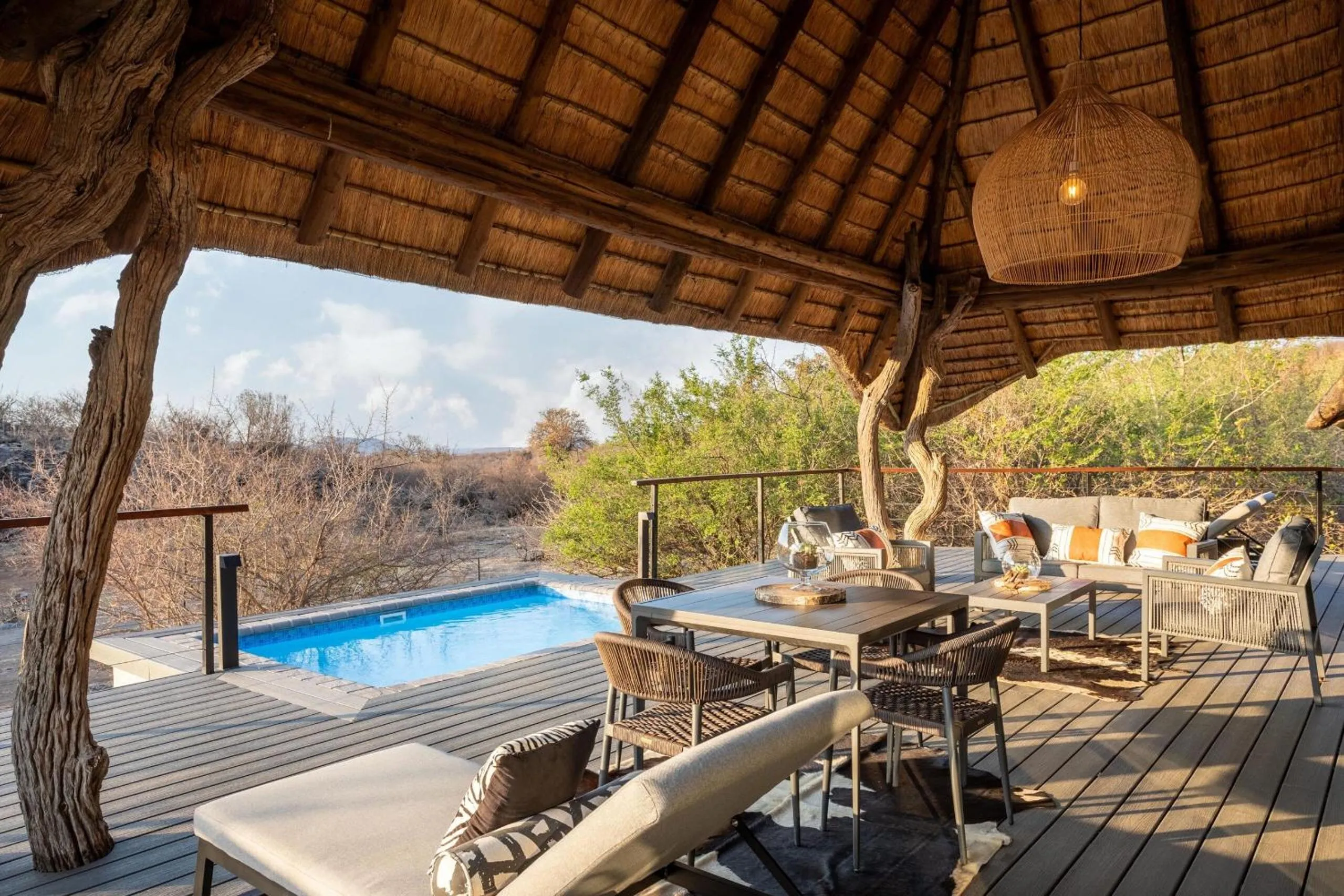 Seating area in Tuningi Safari Lodge