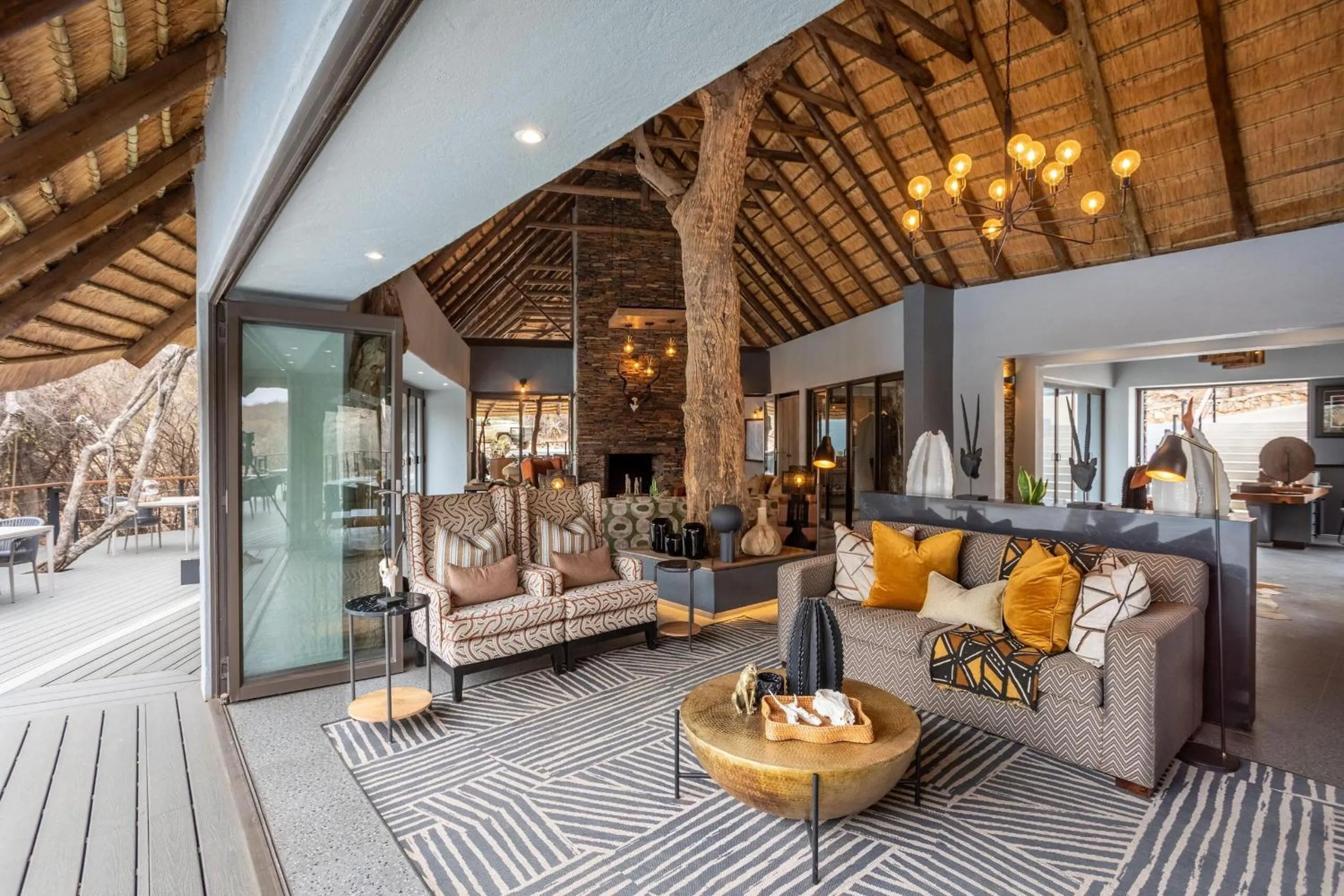 Seating area in Tuningi Safari Lodge