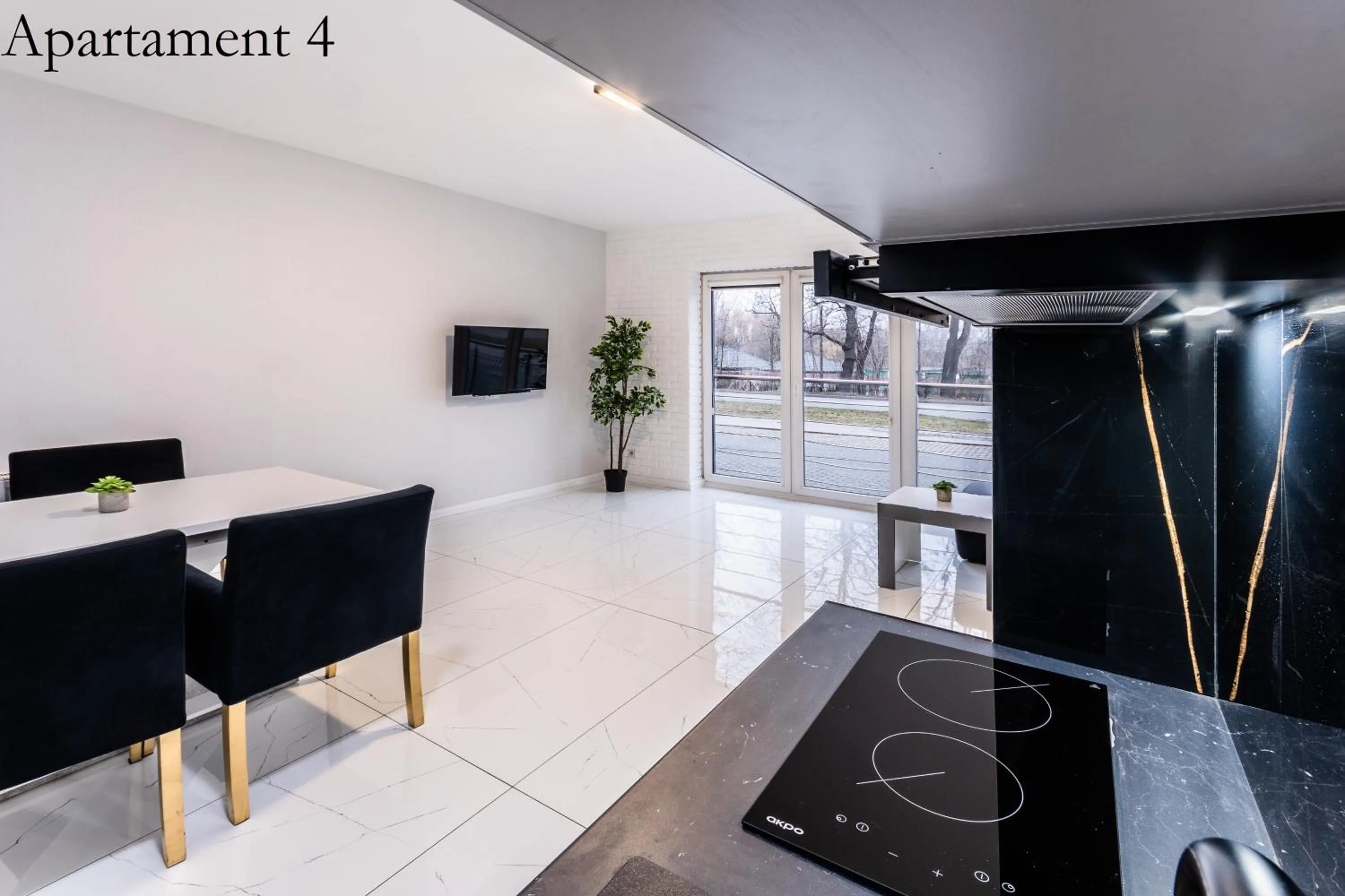 Kitchen or kitchenette in Apartamenty Katowice by Lantier - Swimming Pool Zone