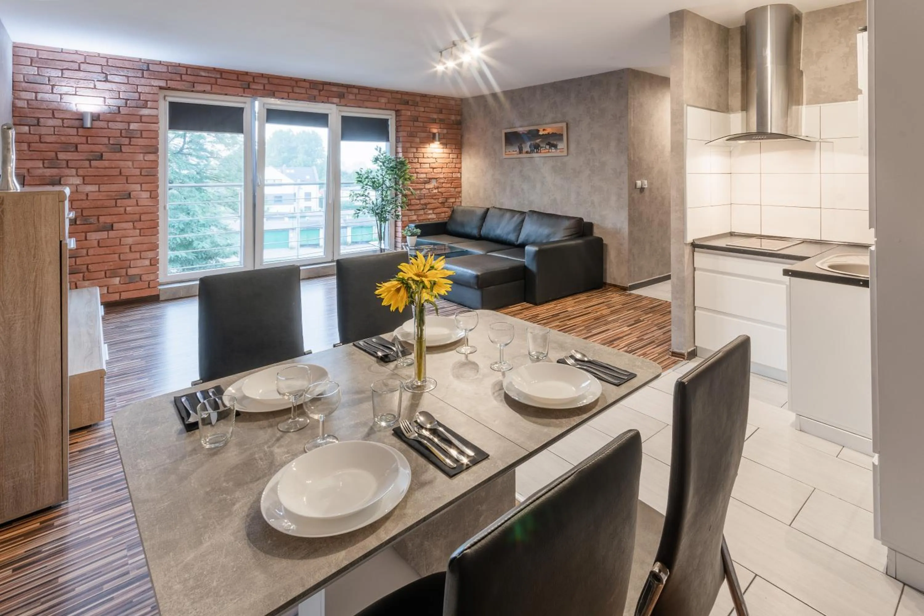 Kitchen or kitchenette in Apartamenty Katowice by Lantier - Swimming Pool Zone