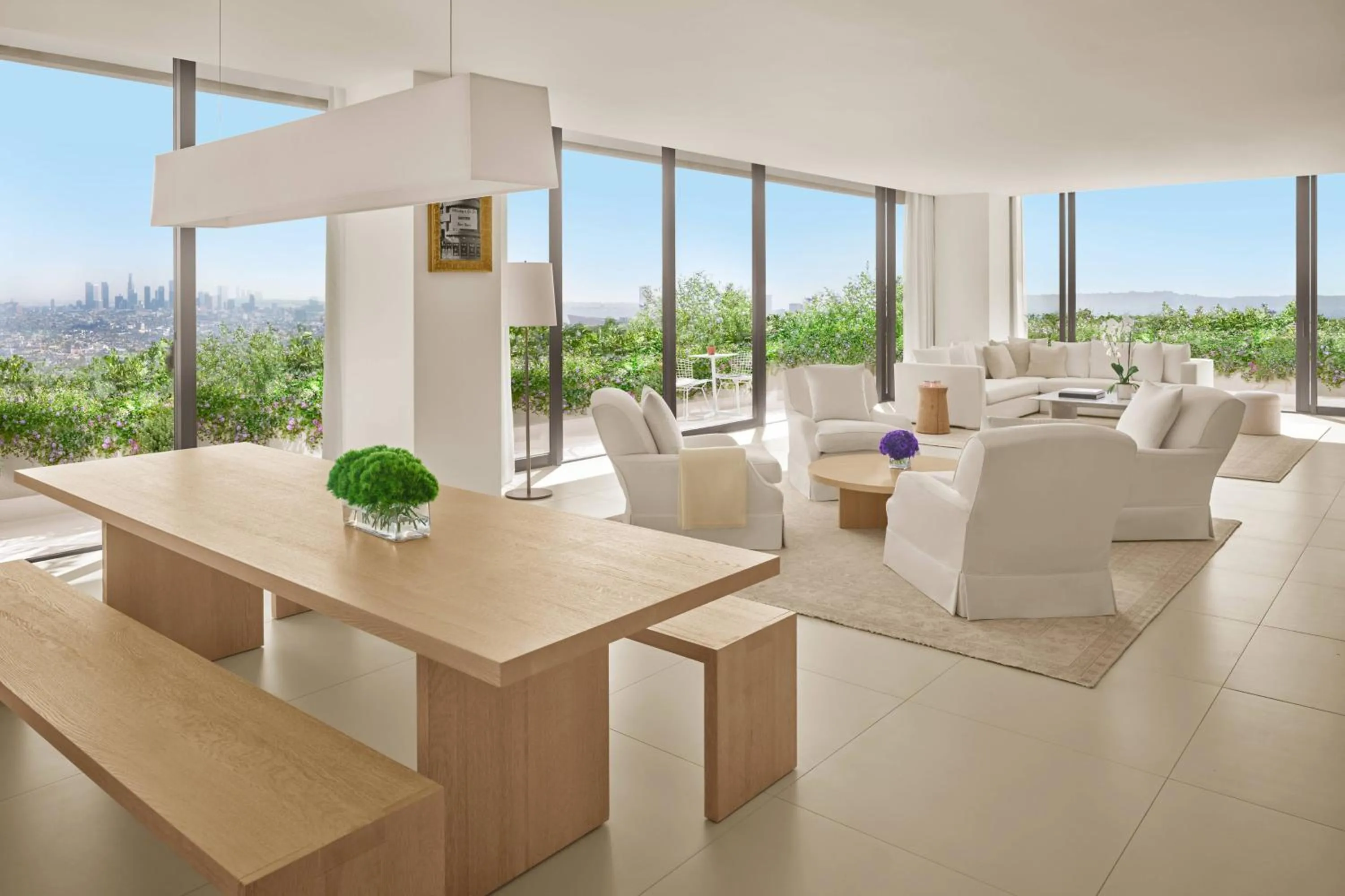 Living room in The West Hollywood EDITION