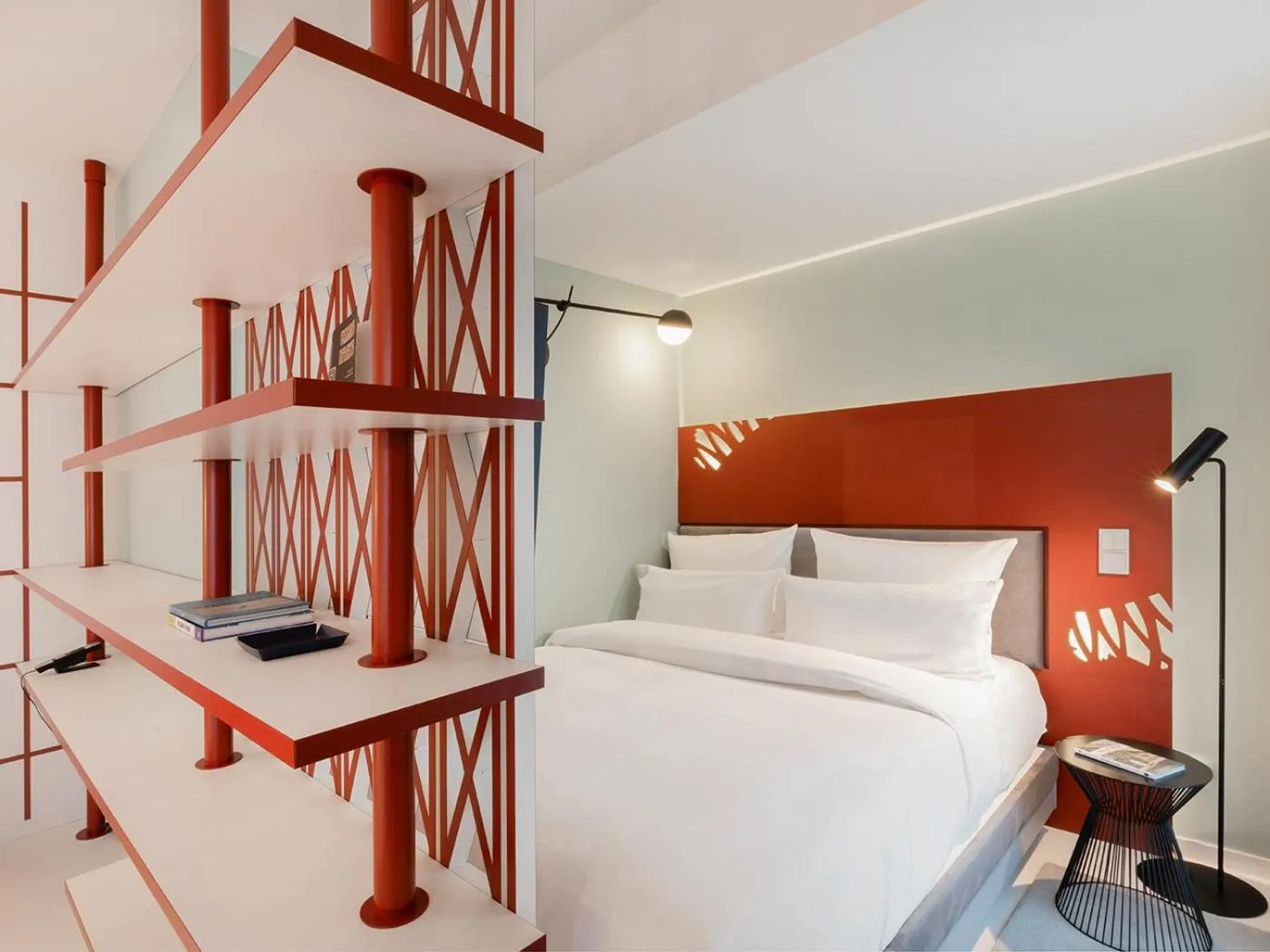 Bed in KPM Hotel & Residences Berlin, a Member of Design Hotels
