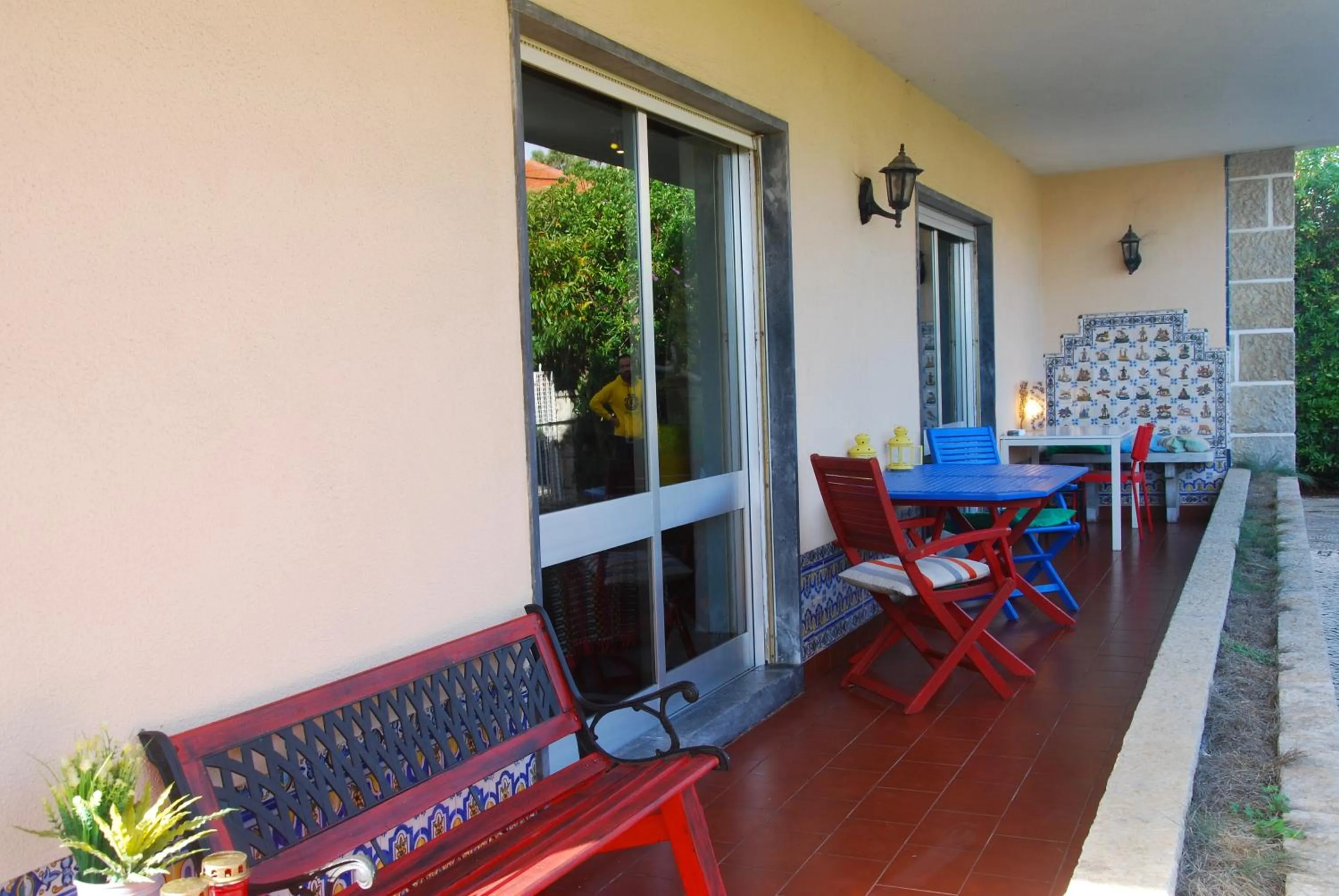 Patio in Carcavelos Surf Hostel Beach