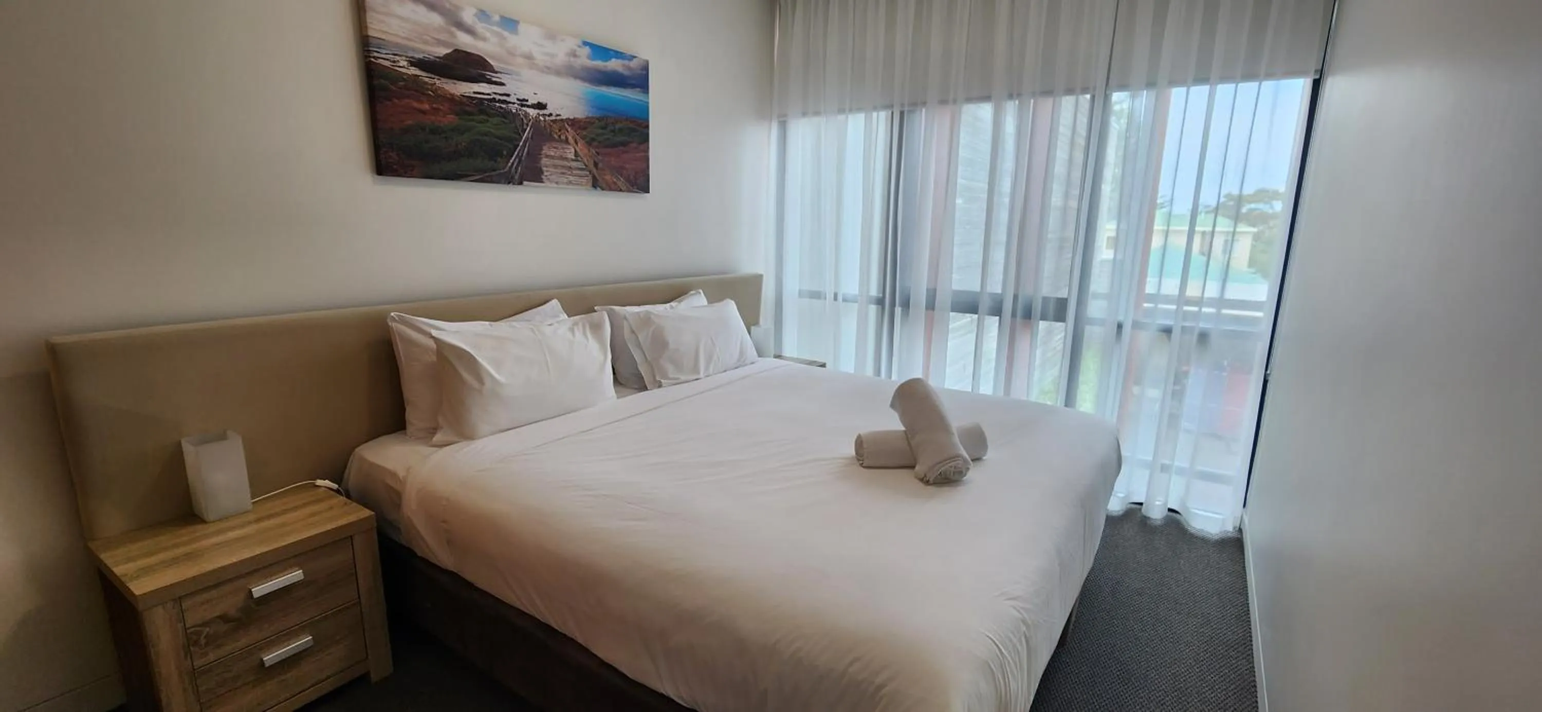 Bed in Phillip Island Apartments