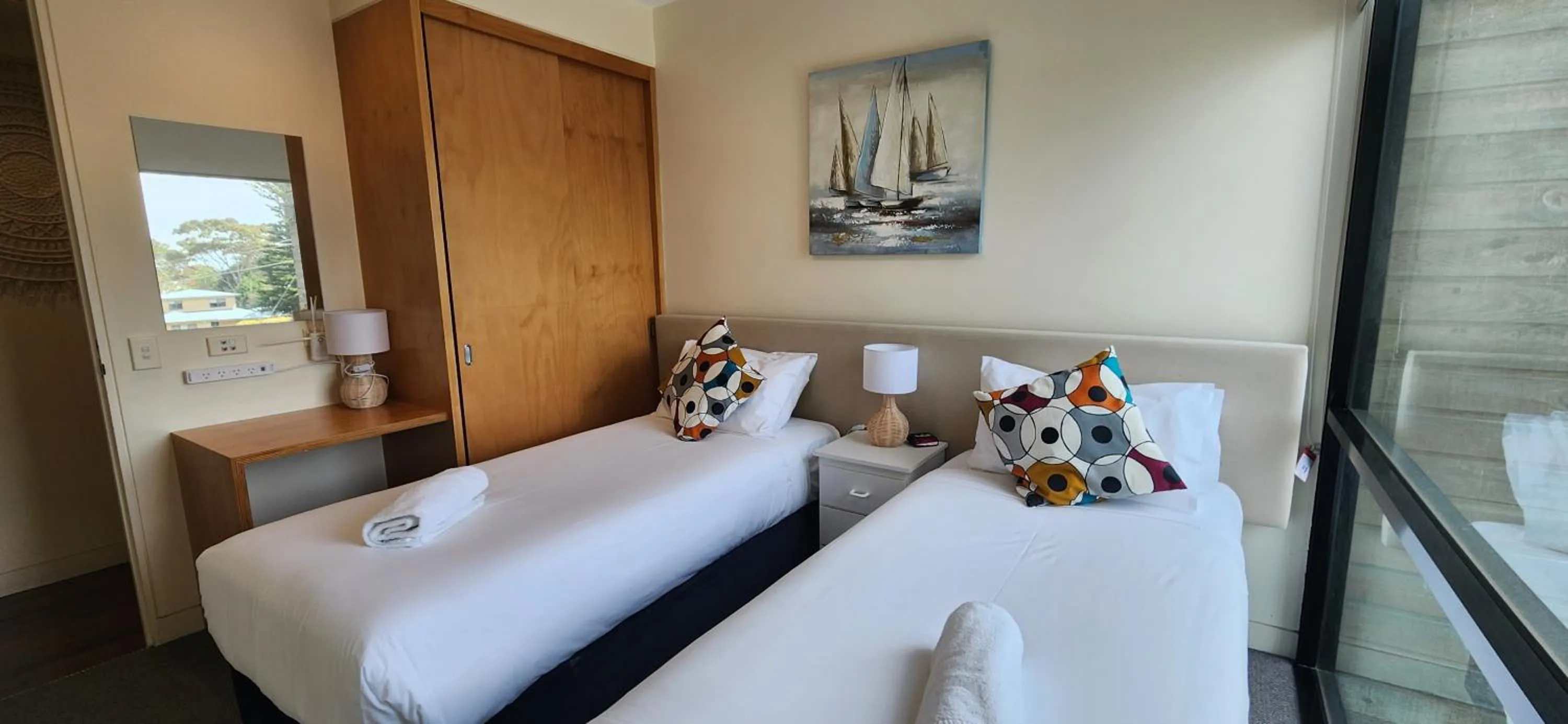 Bed in Phillip Island Apartments