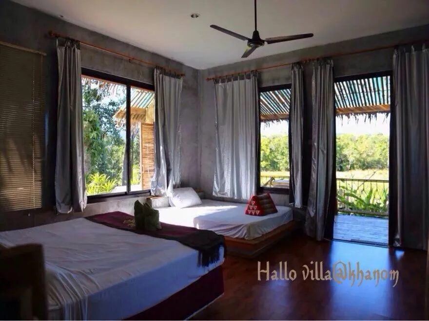 Bed in Hallo Villa Khanom