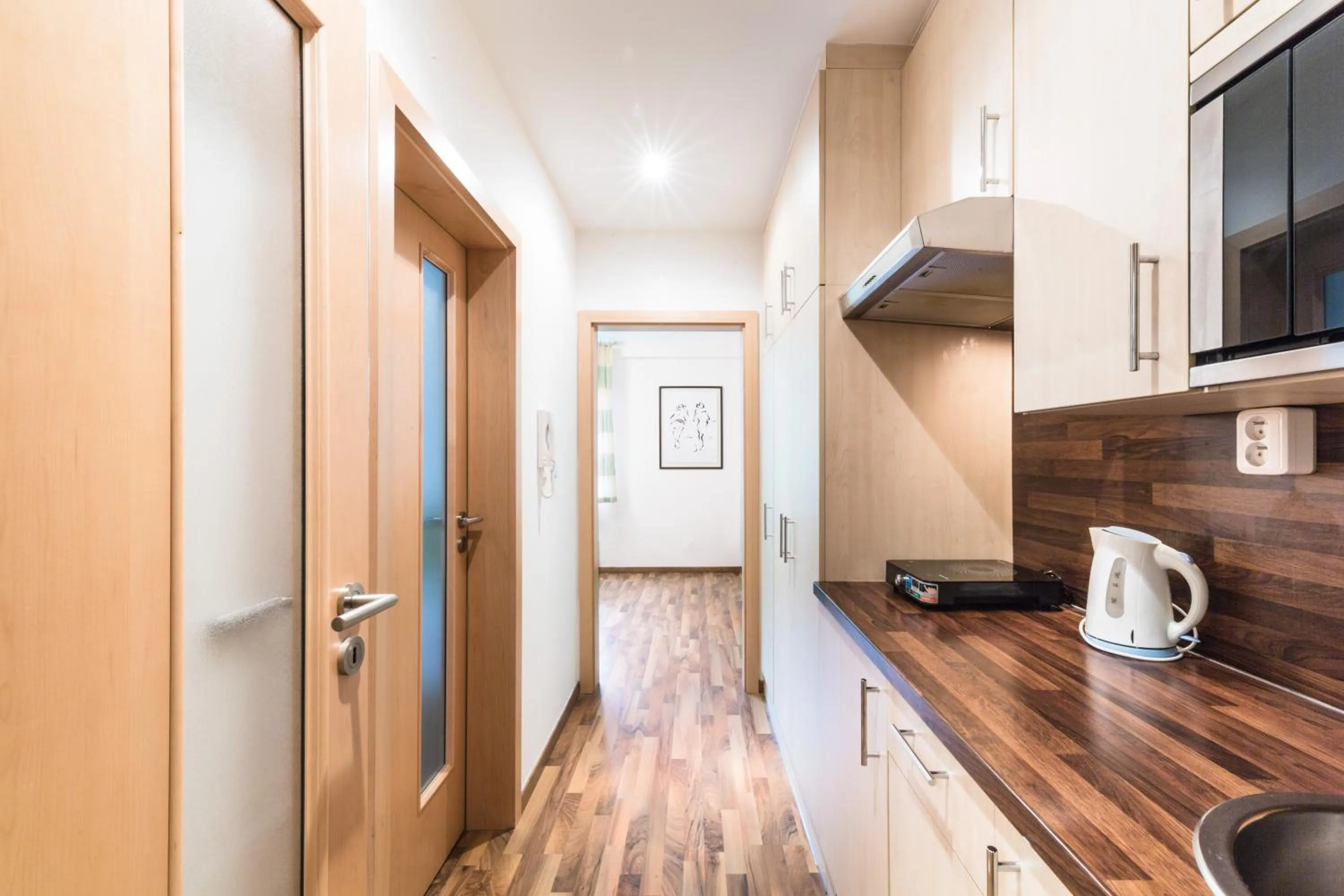 Kitchen or kitchenette in Penzion Palouček