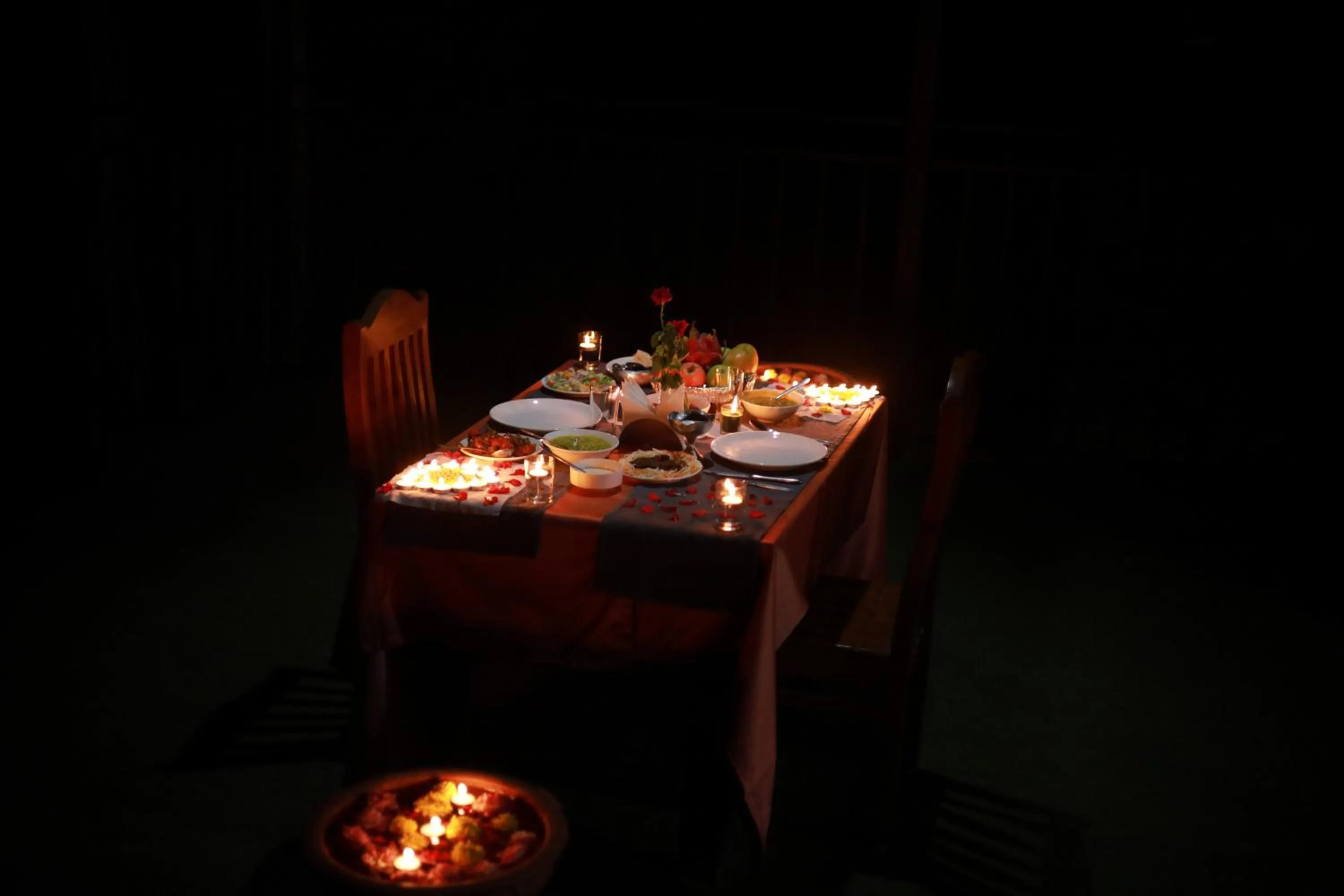 Dinner in Planet Green Plantation Resorts, Wayanad, Kerala