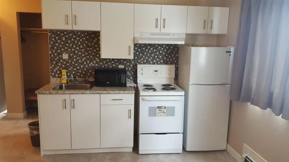 Kitchen or kitchenette in Sunrise Motel