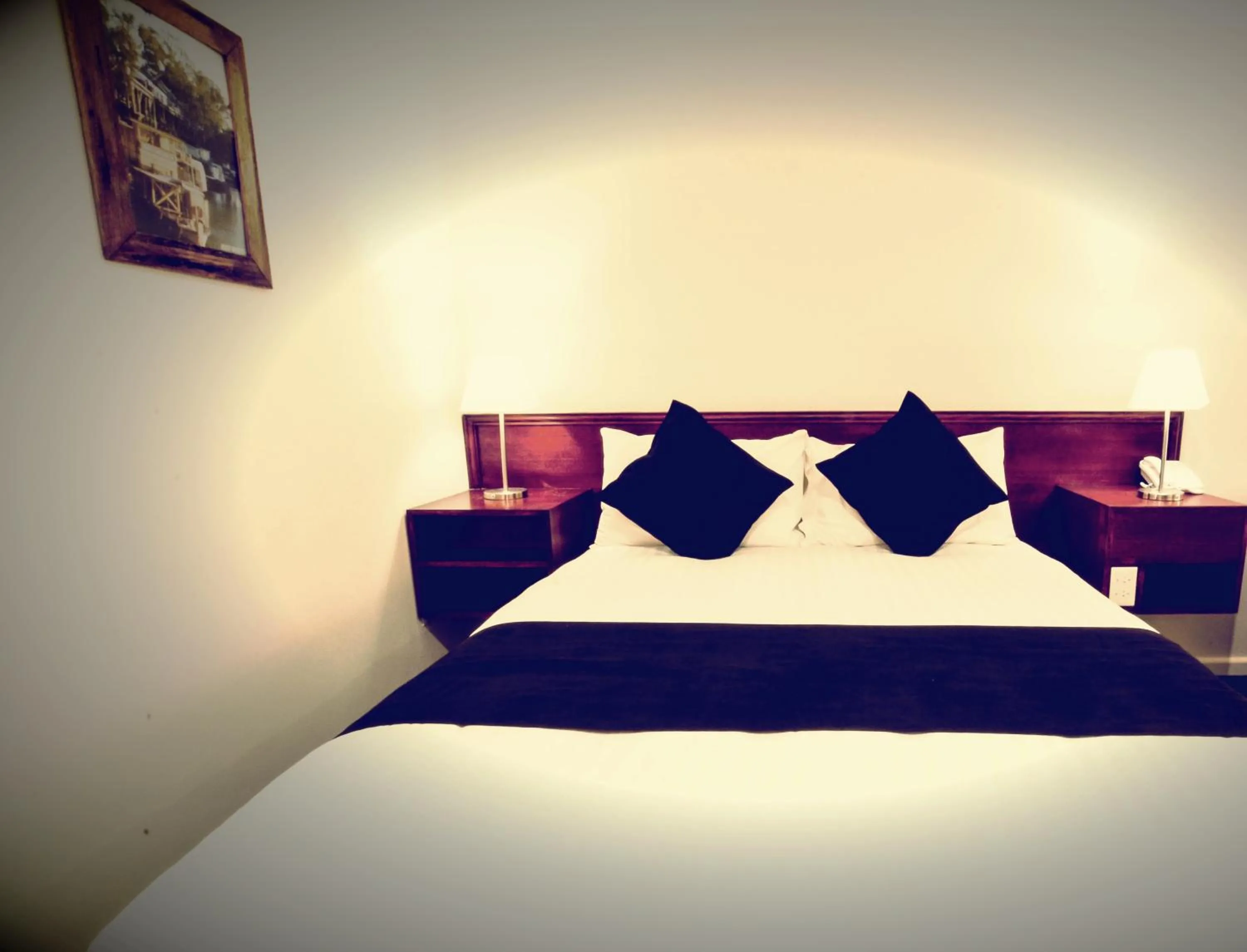 Bed in Meninya Palms Resort Moama