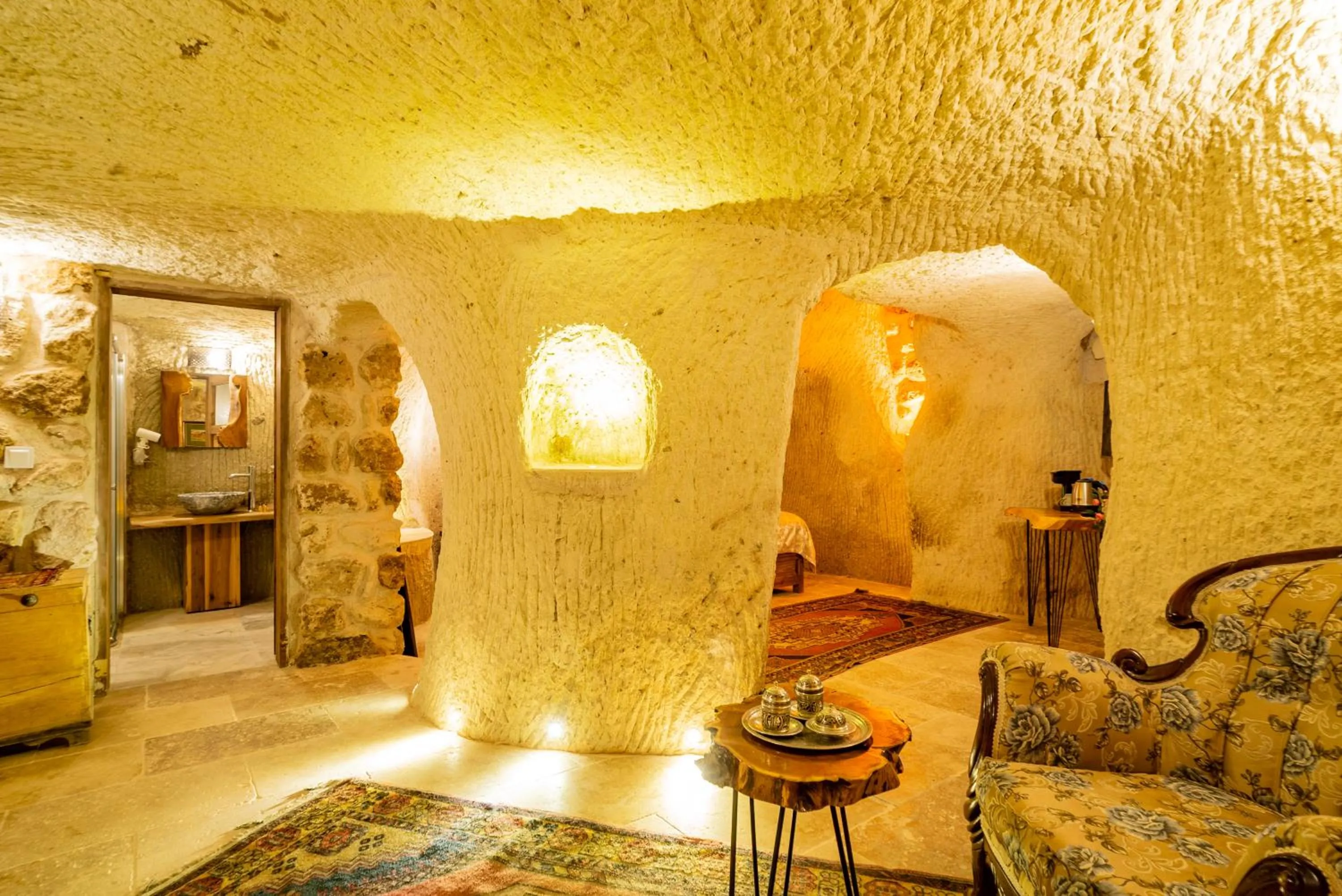 Living room in Atilla's Cave Hotel