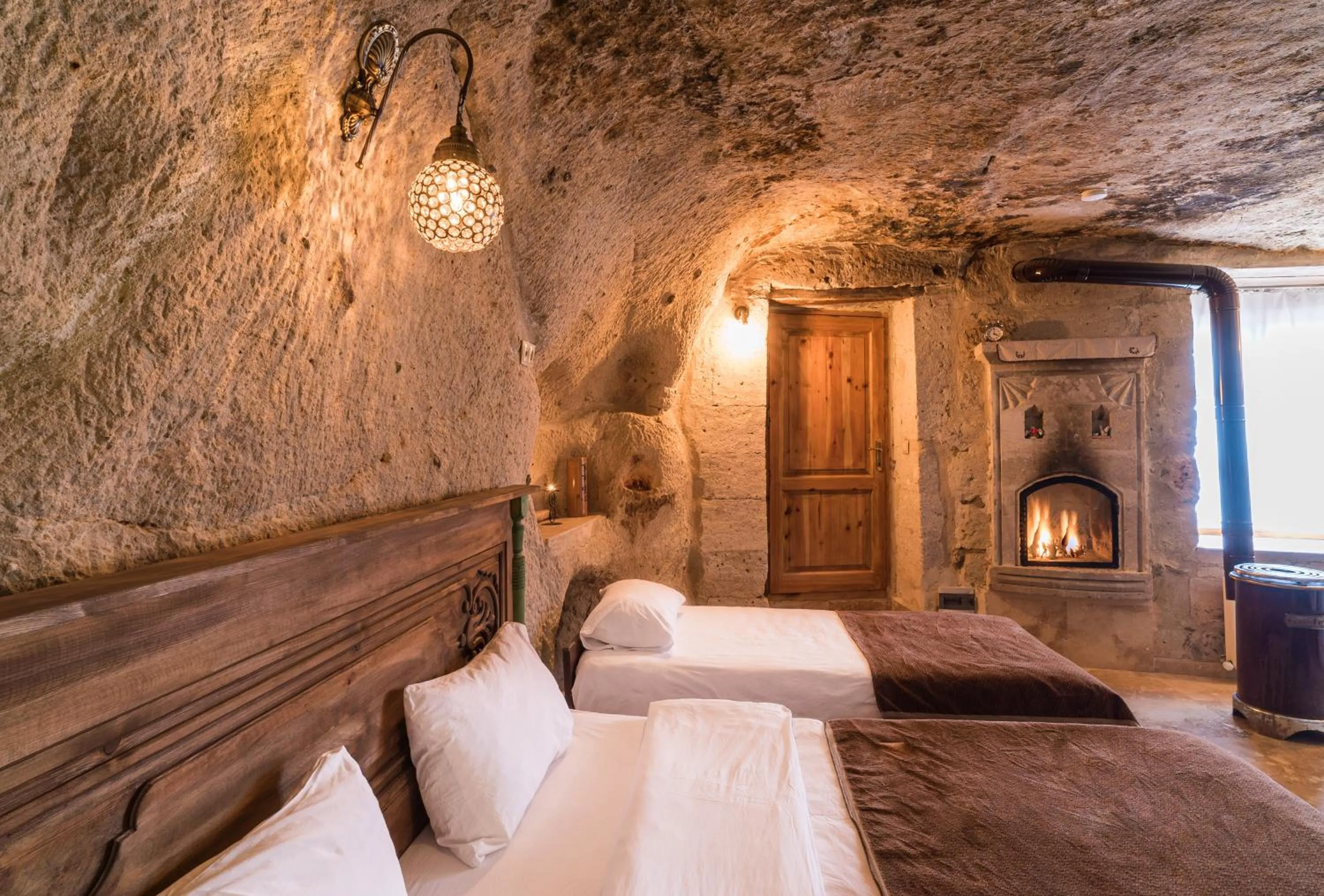 Bed in Atilla's Cave Hotel