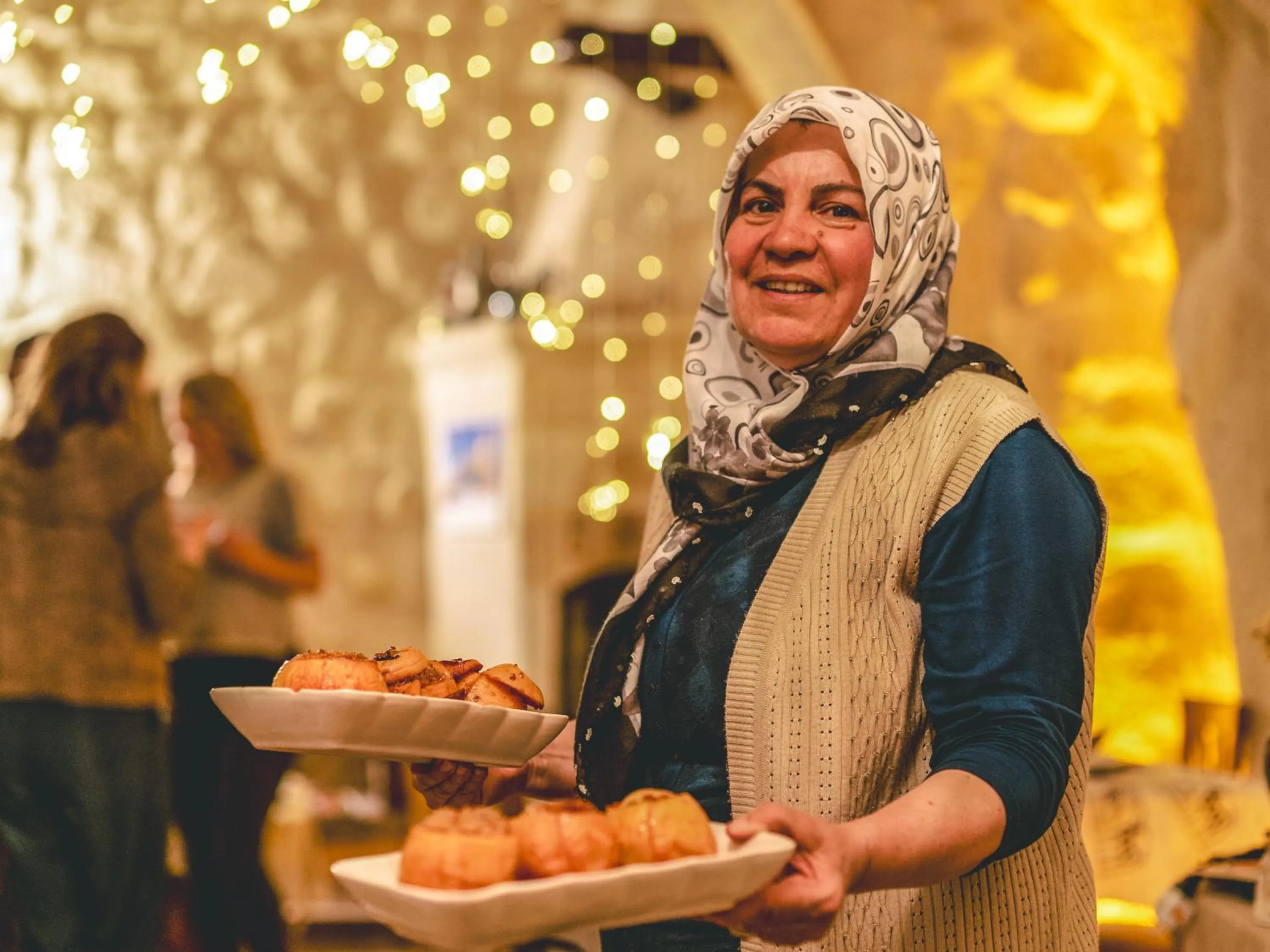 People in Atilla's Cave Hotel