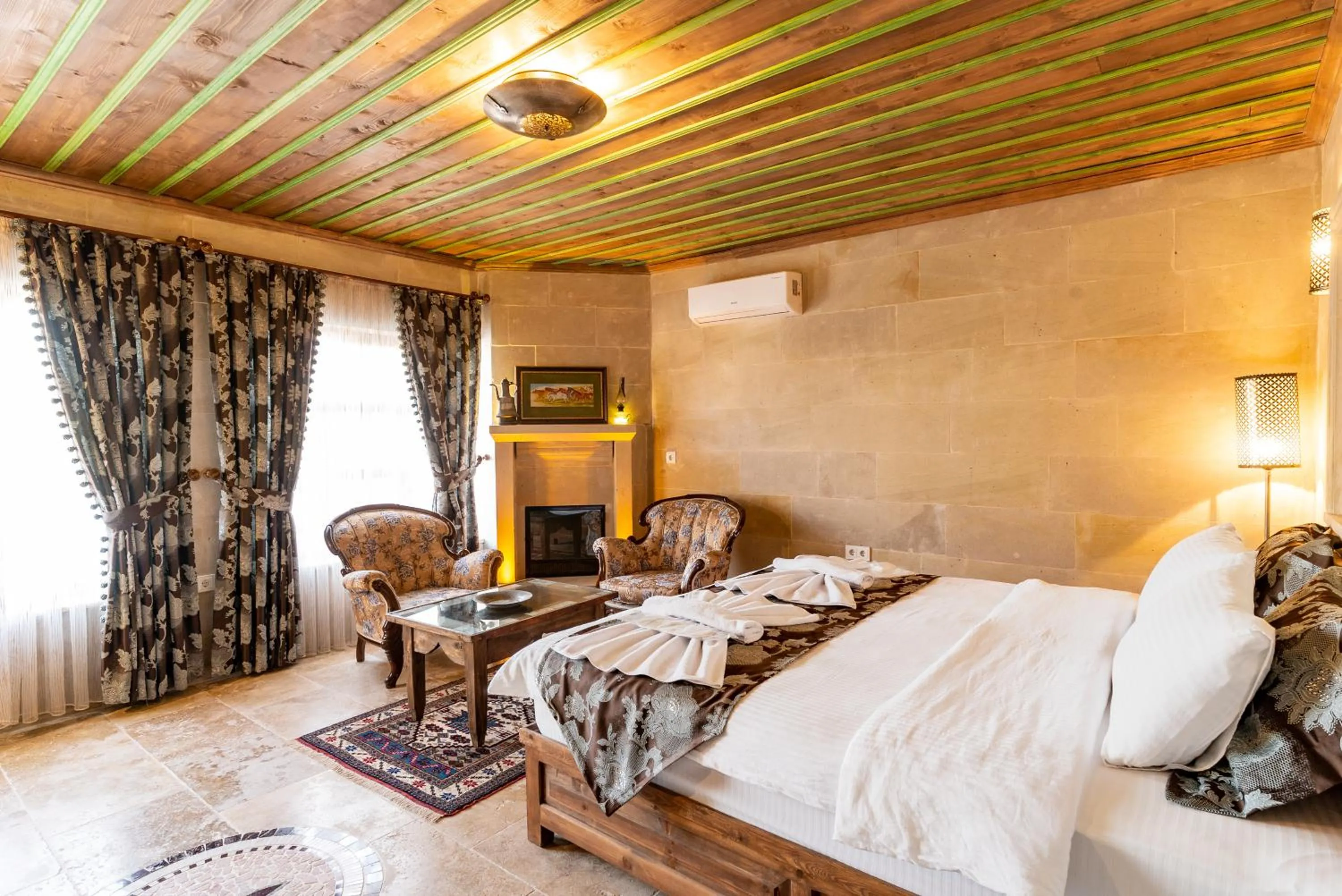 Bed in Atilla's Cave Hotel