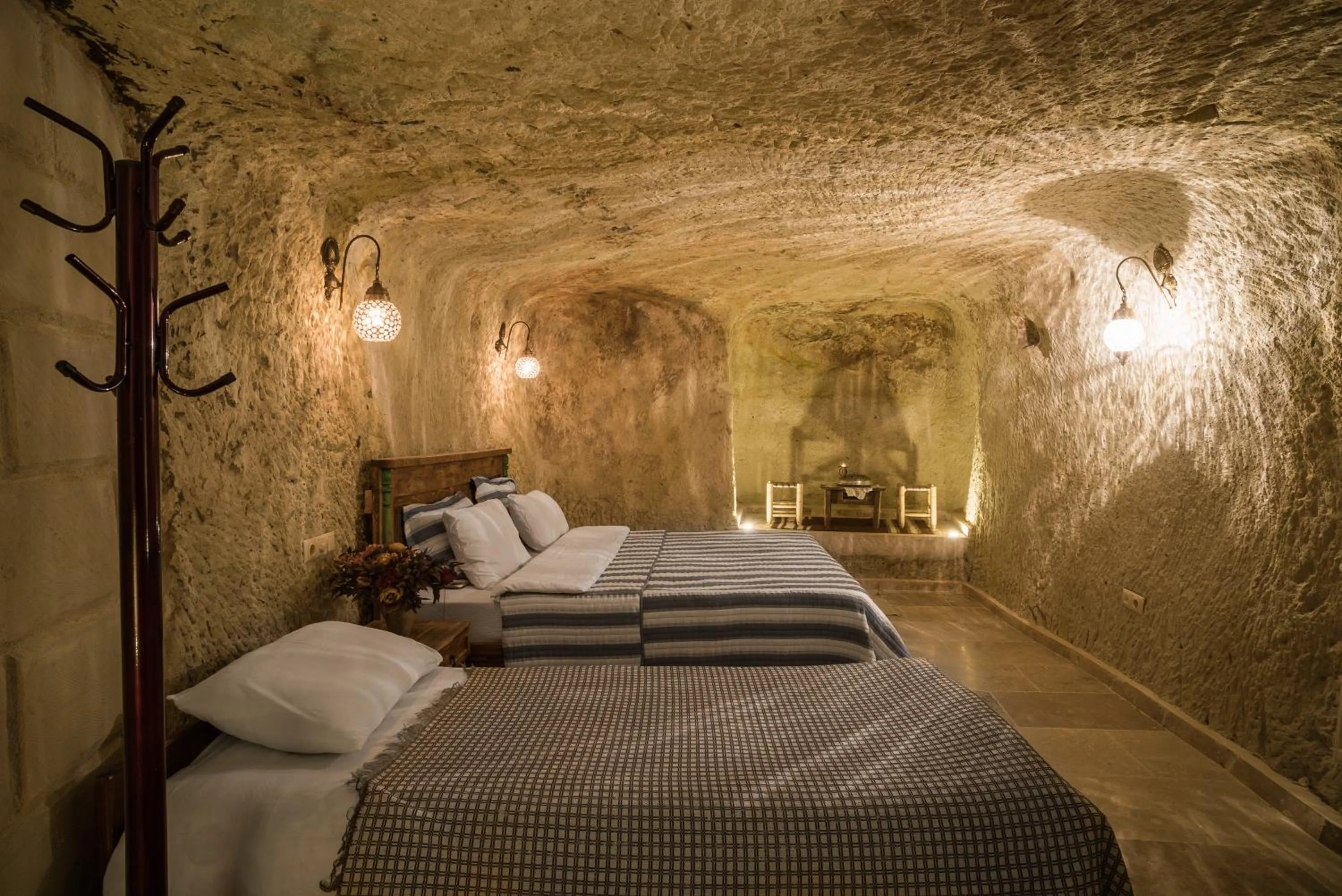Bed in Atilla's Cave Hotel