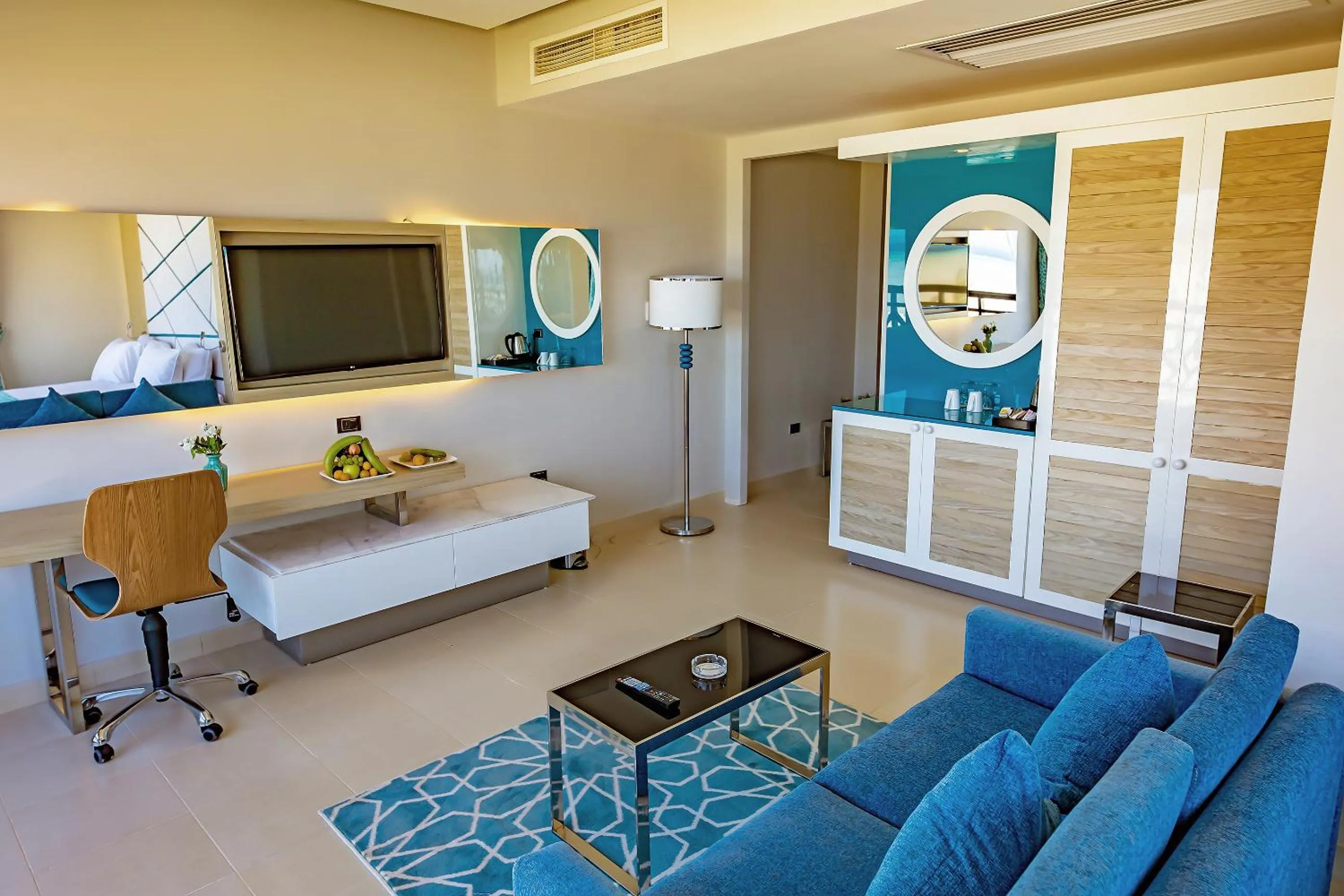 Seating area, Bed in Gravity Hotel & Aqua Park Sahl Hasheesh Families and Couples Only