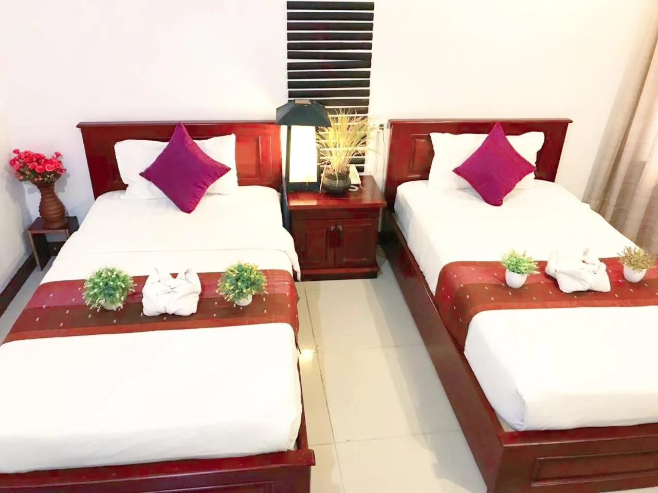 Bed in Vientiane SP Hotel