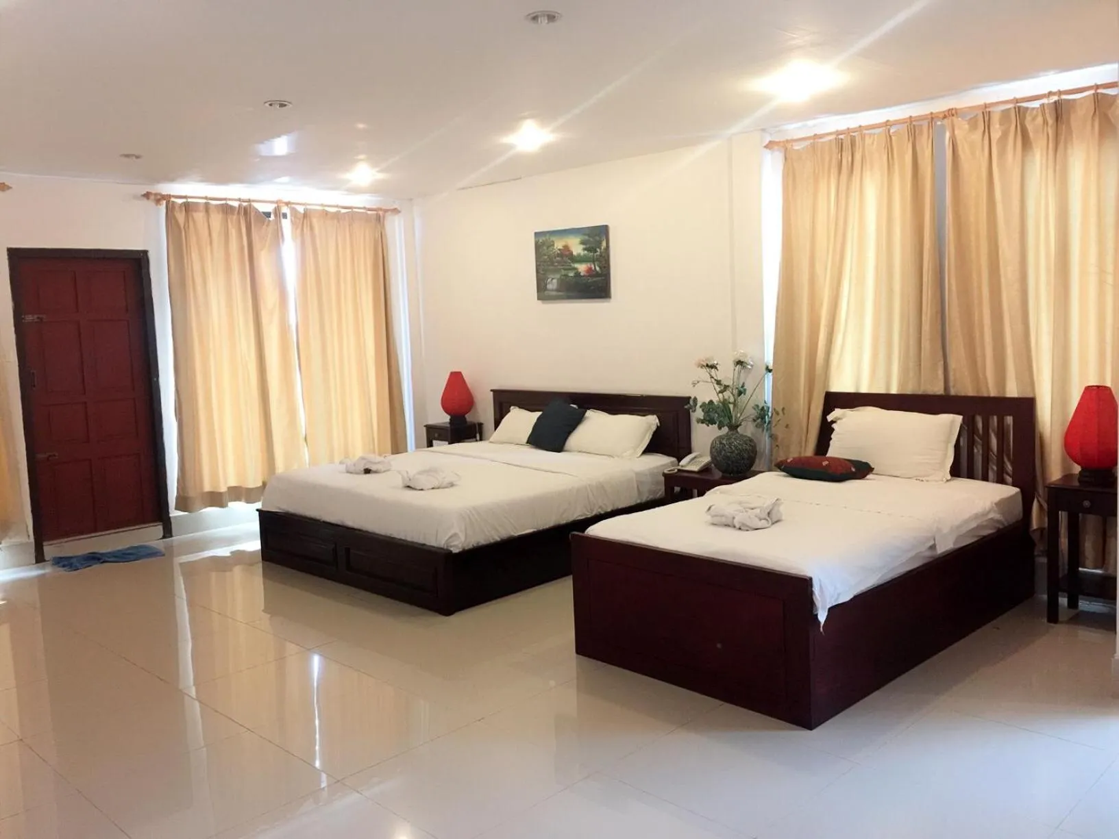 Bed in Vientiane SP Hotel