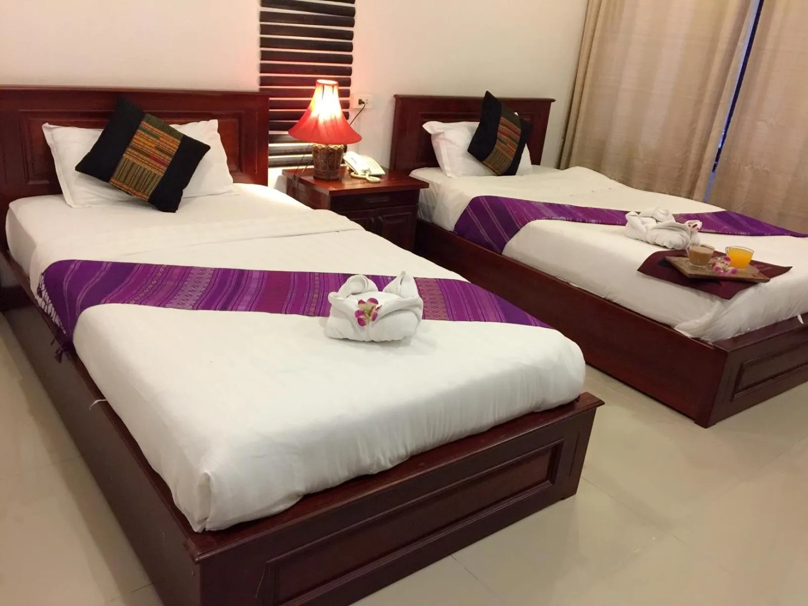Bed in Vientiane SP Hotel