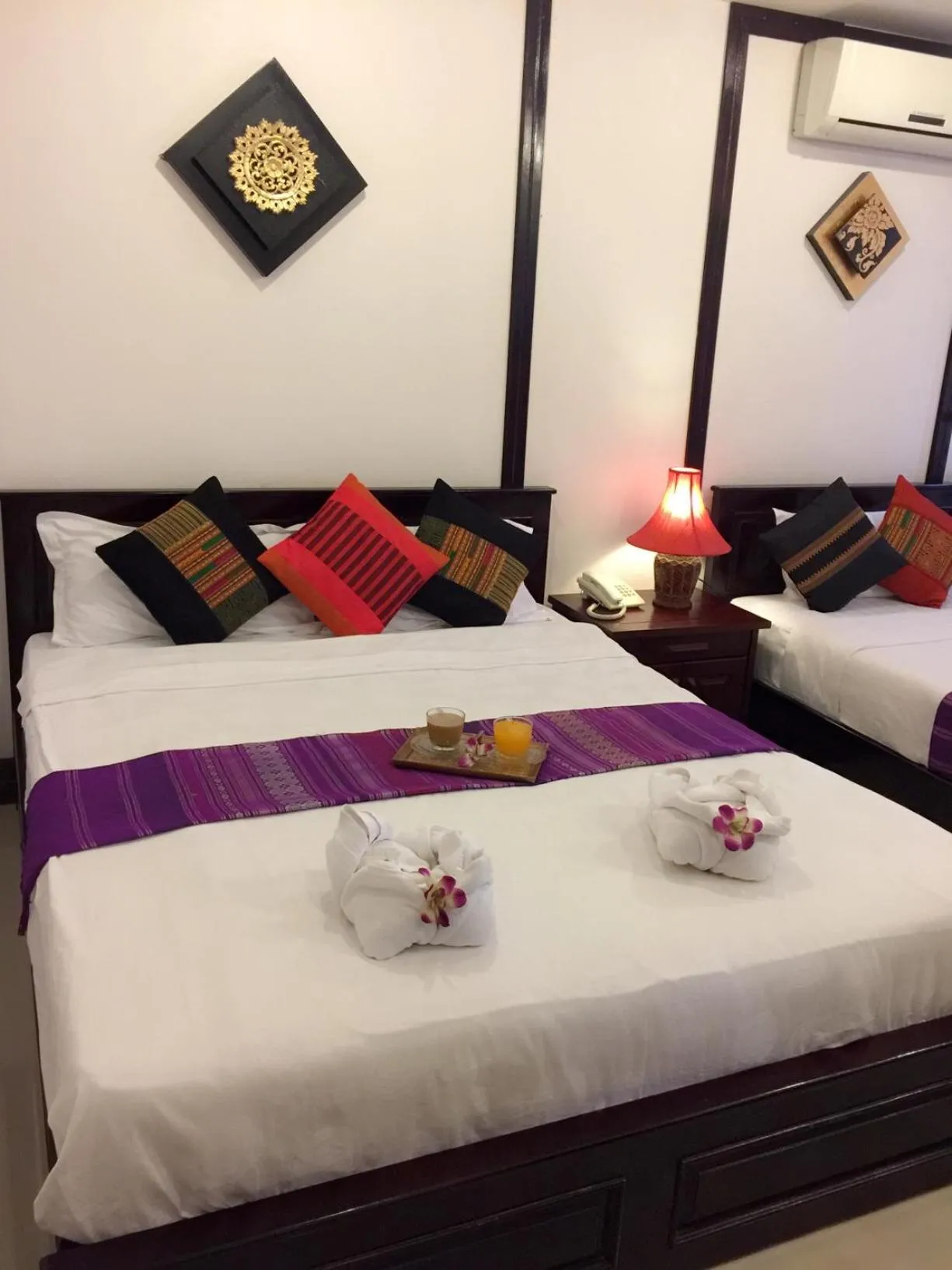 Bed in Vientiane SP Hotel