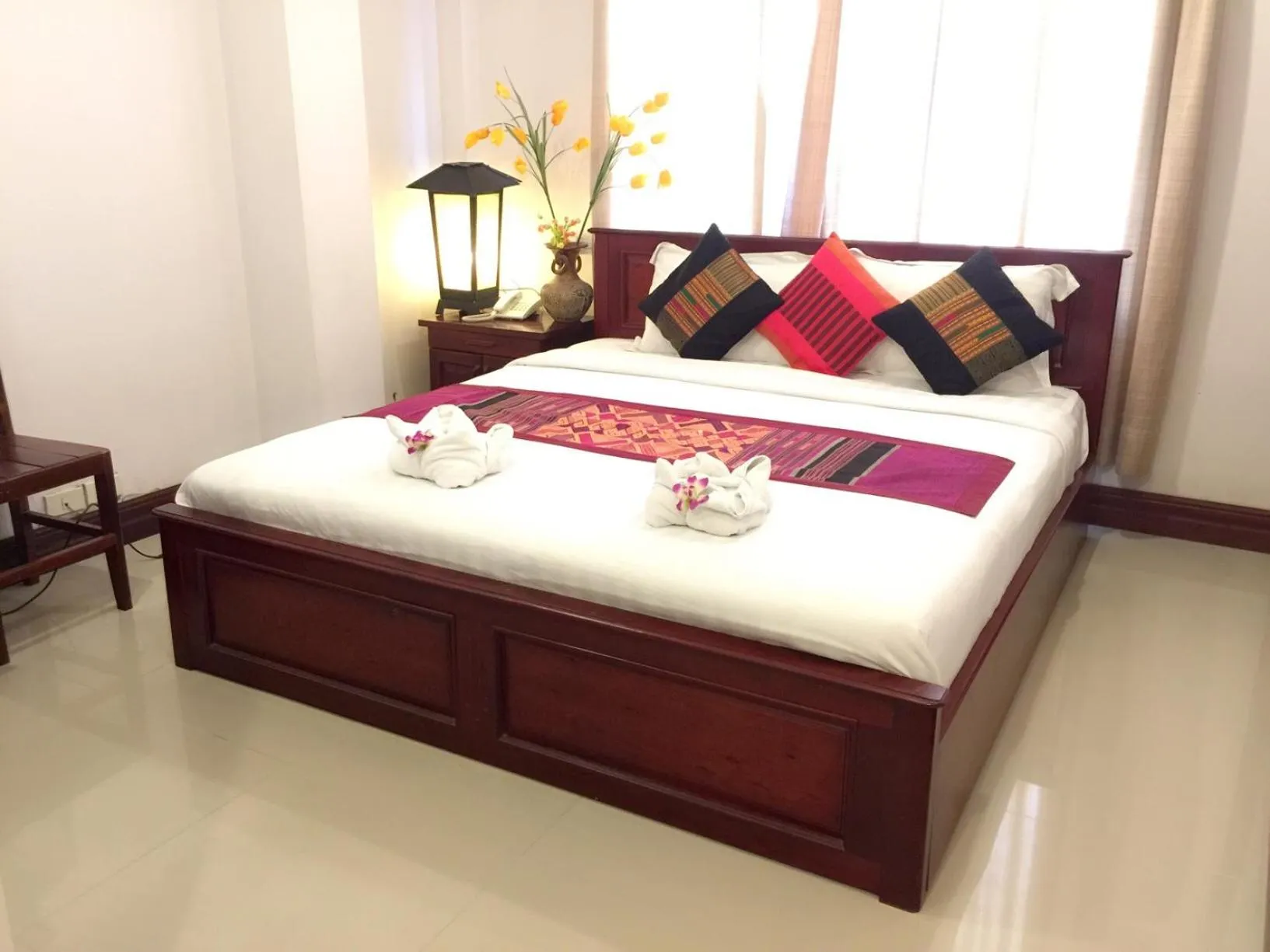 Bed in Vientiane SP Hotel