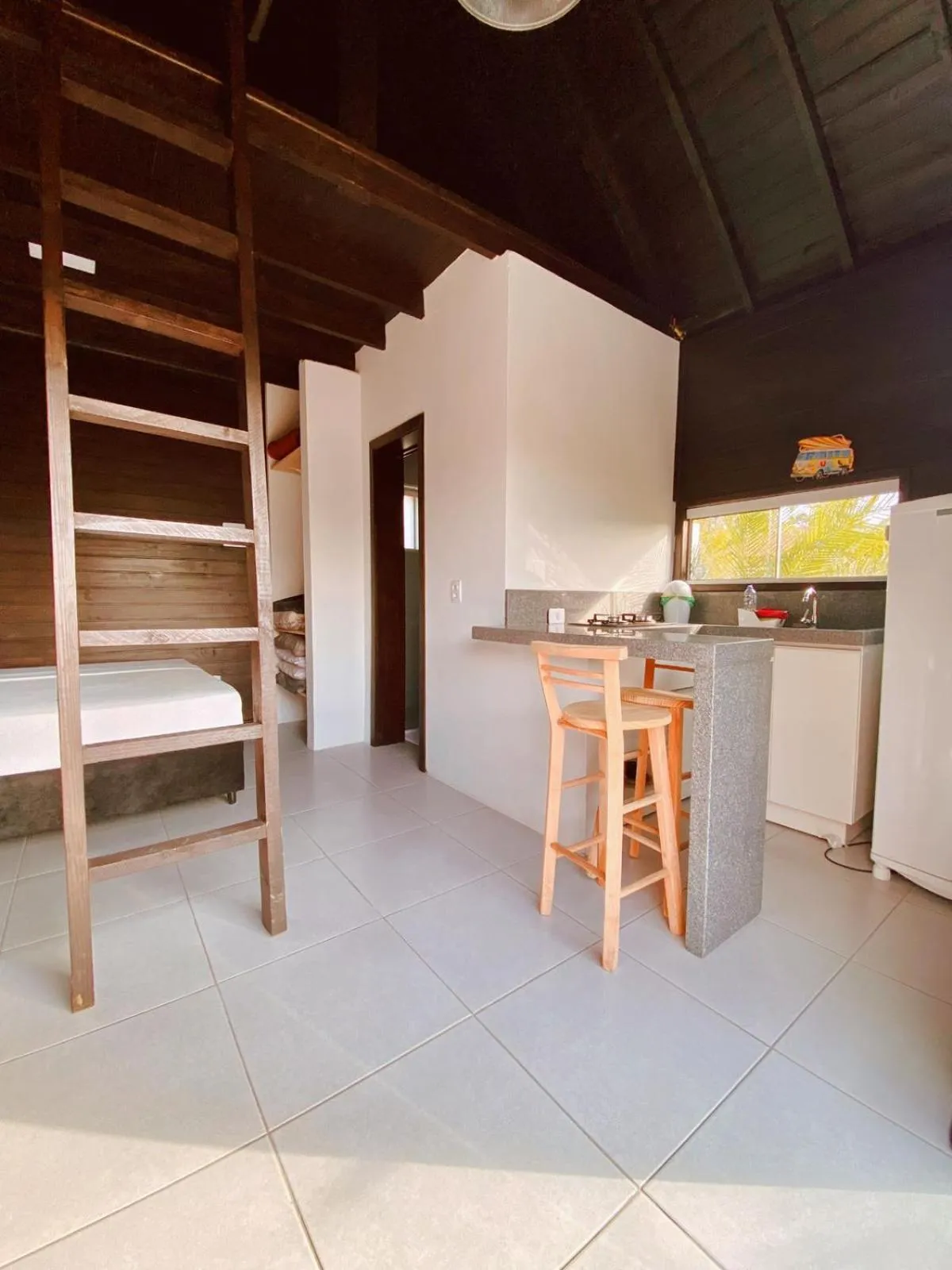 Bed in Pousada Cabanas Kaia Lua