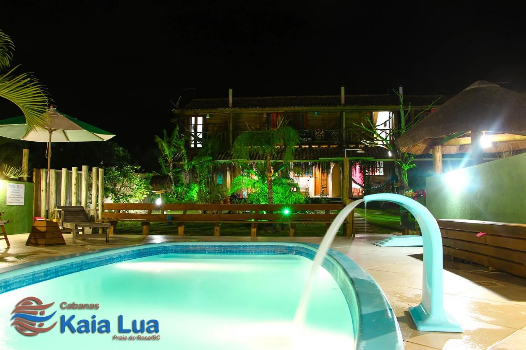 Text overlay in Pousada Cabanas Kaia Lua