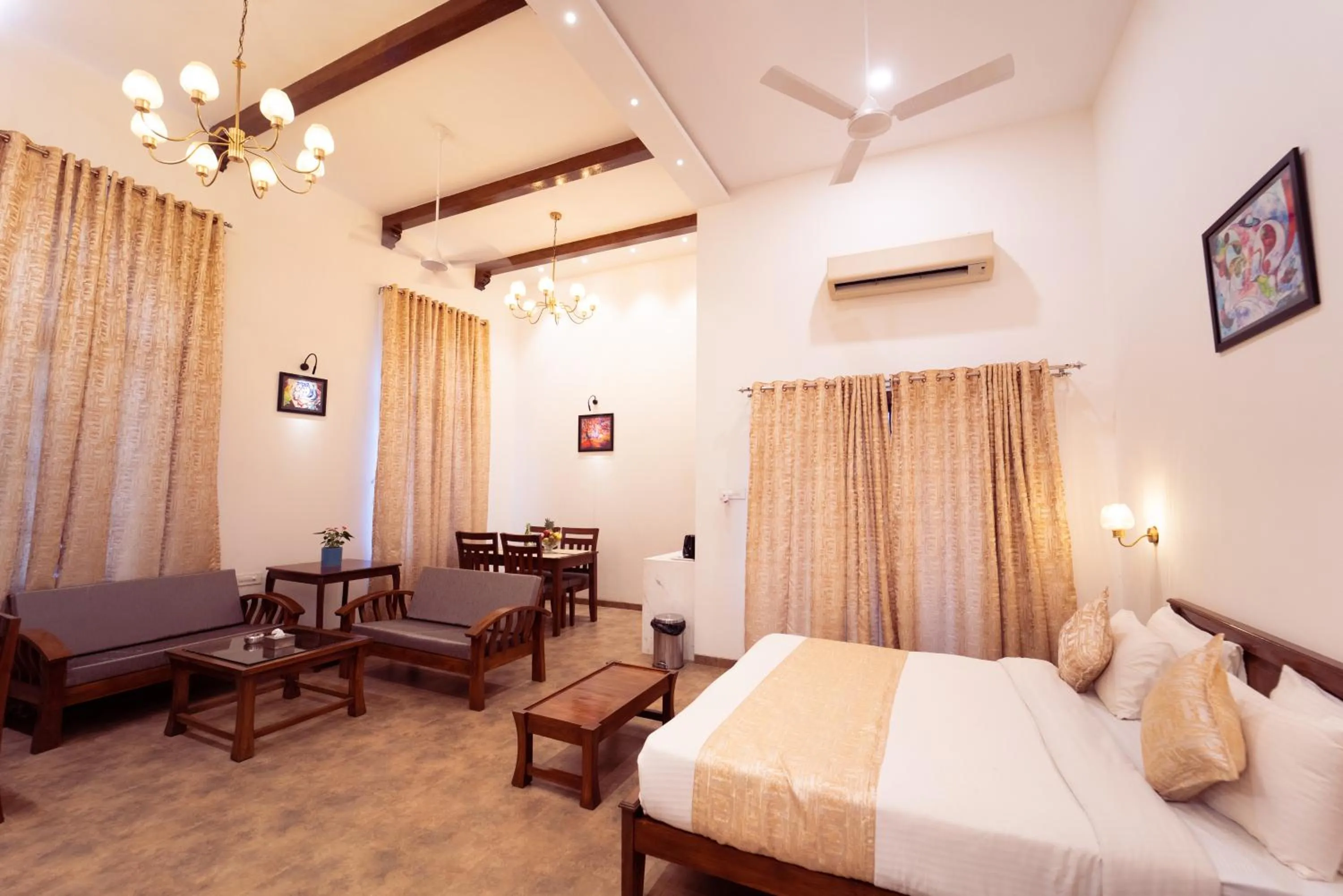 View (from property/room), Bed in La Serene Resort and Spa