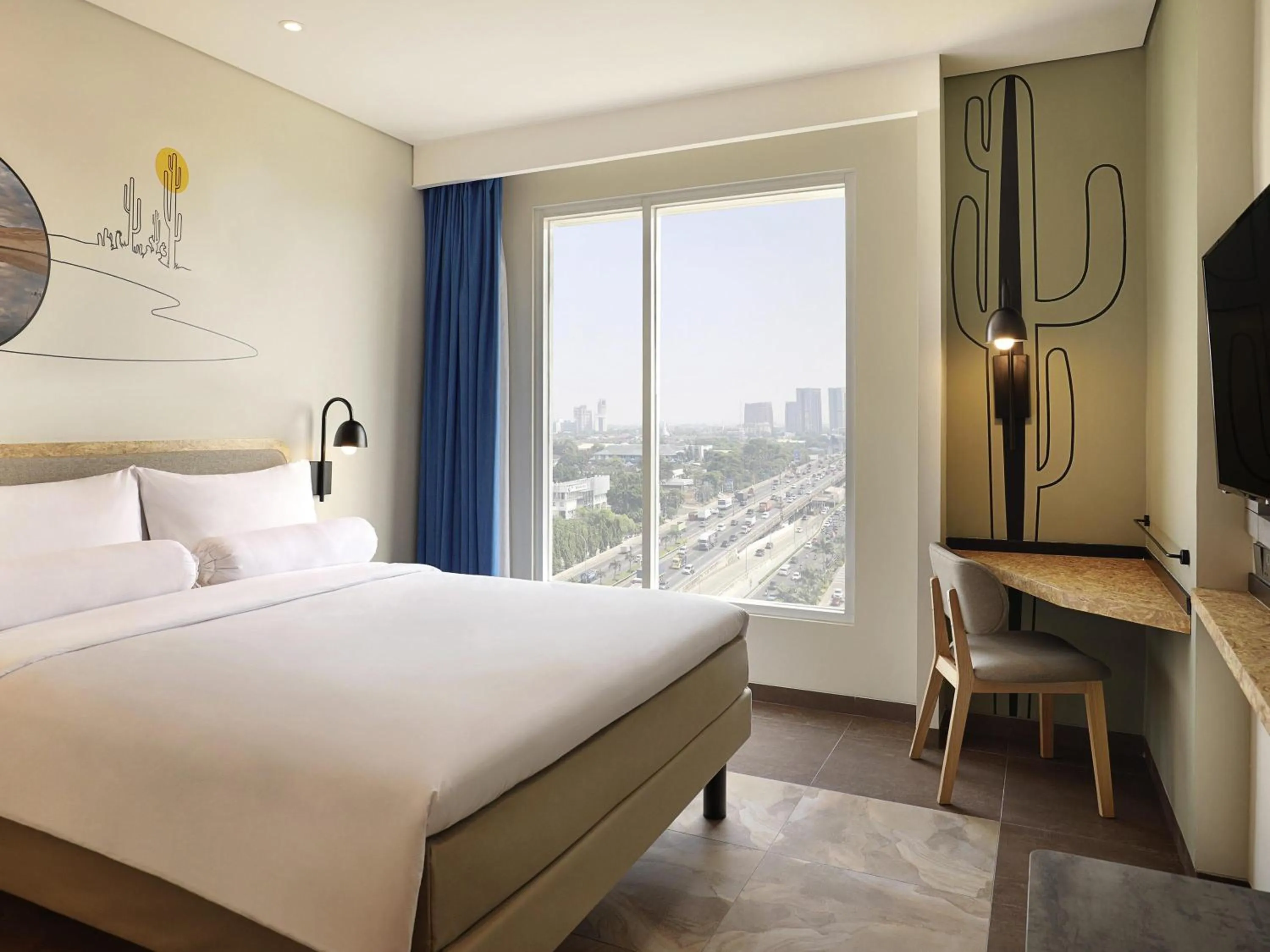 Bedroom, Bed in ibis Styles Jakarta Simatupang