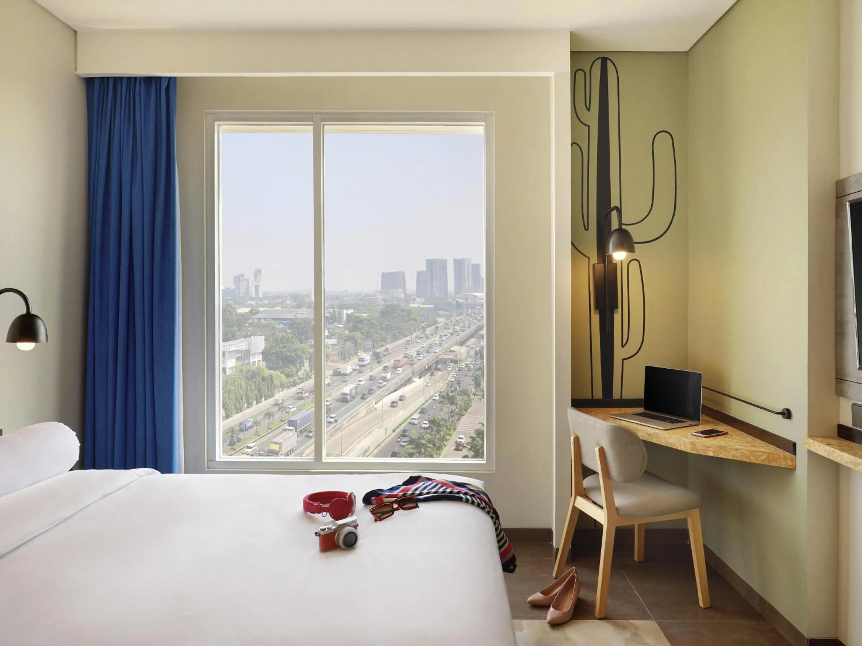 Bedroom, Bed in ibis Styles Jakarta Simatupang