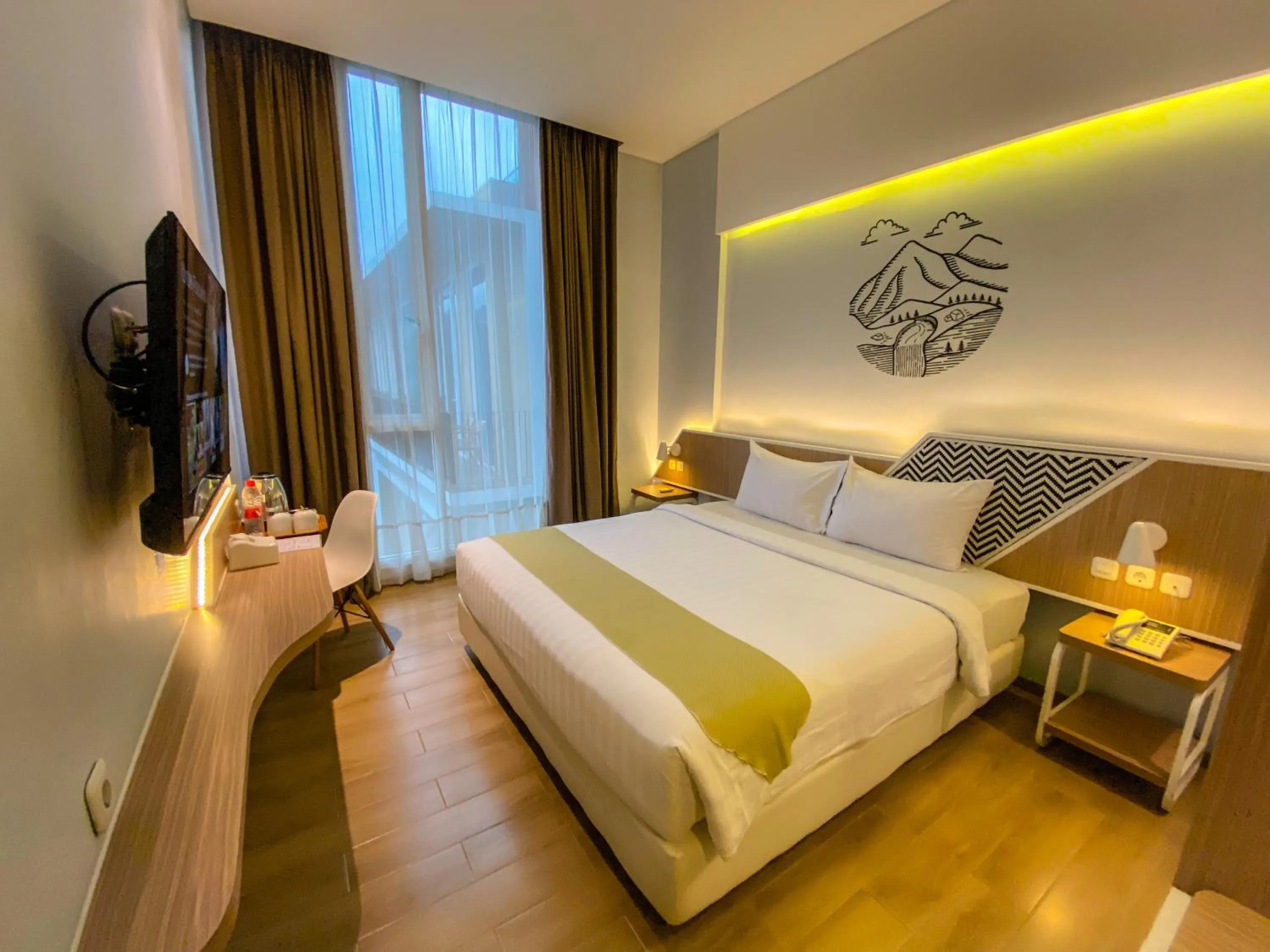 Bedroom, Bed in Facade Hotel by Azana