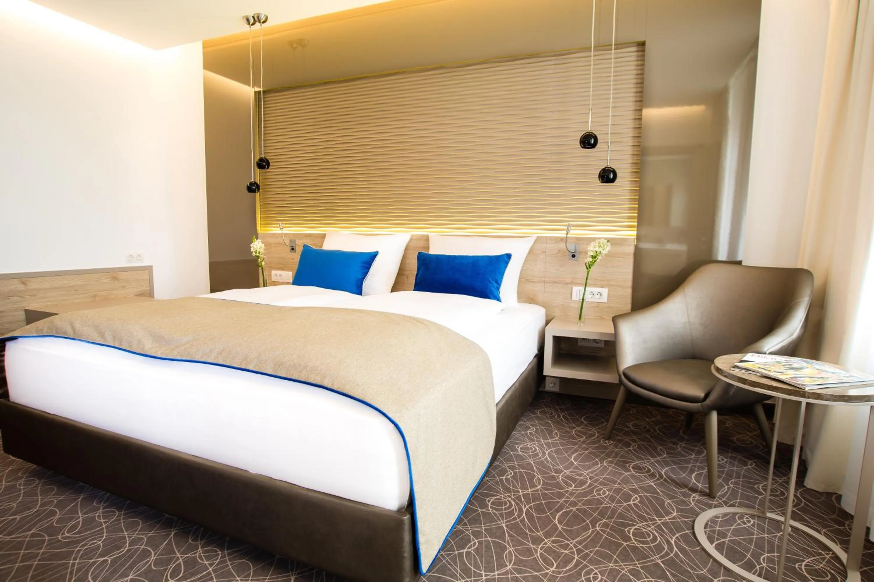 Bed in Hotel Atlas Leipzig