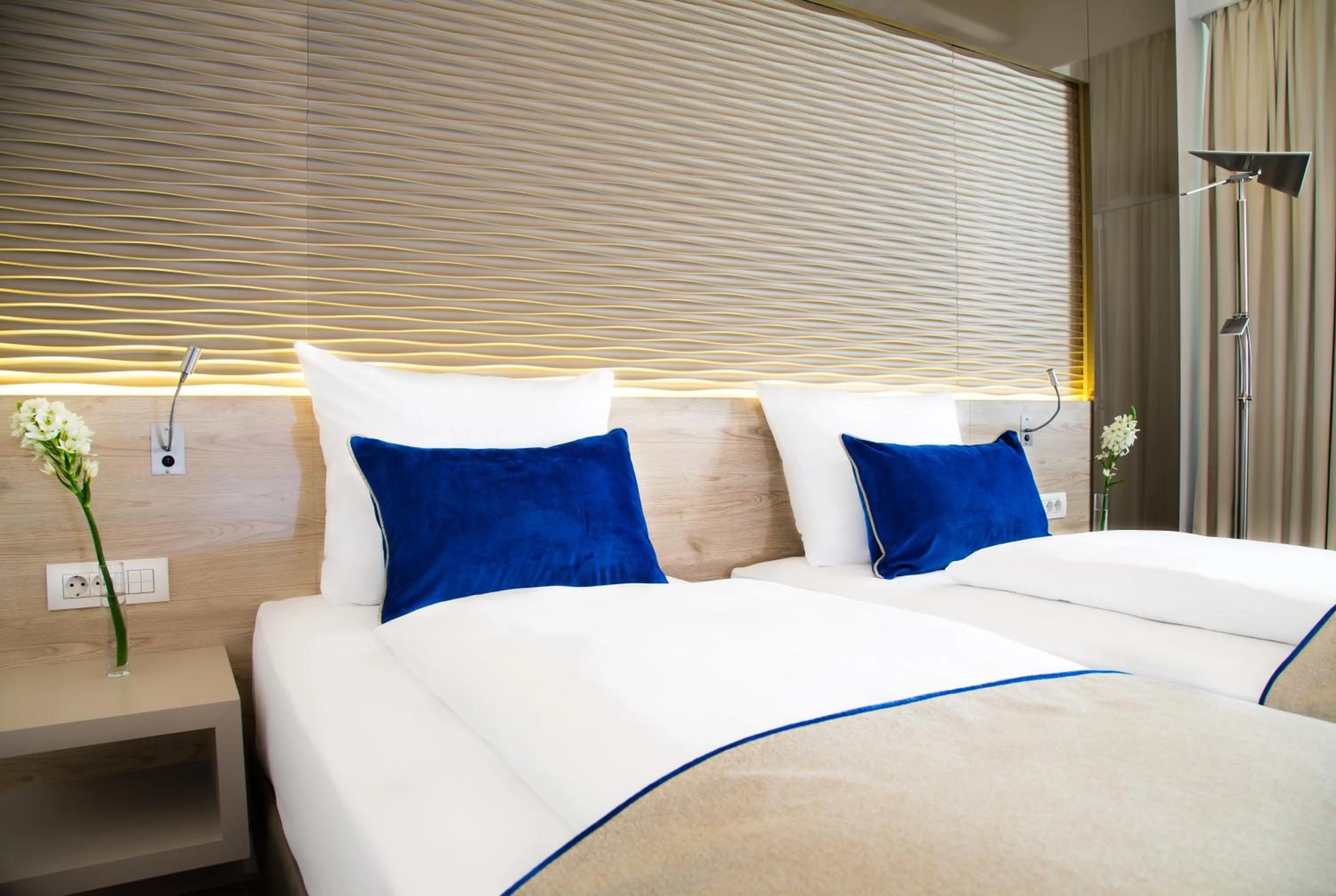 Bed in Hotel Atlas Leipzig