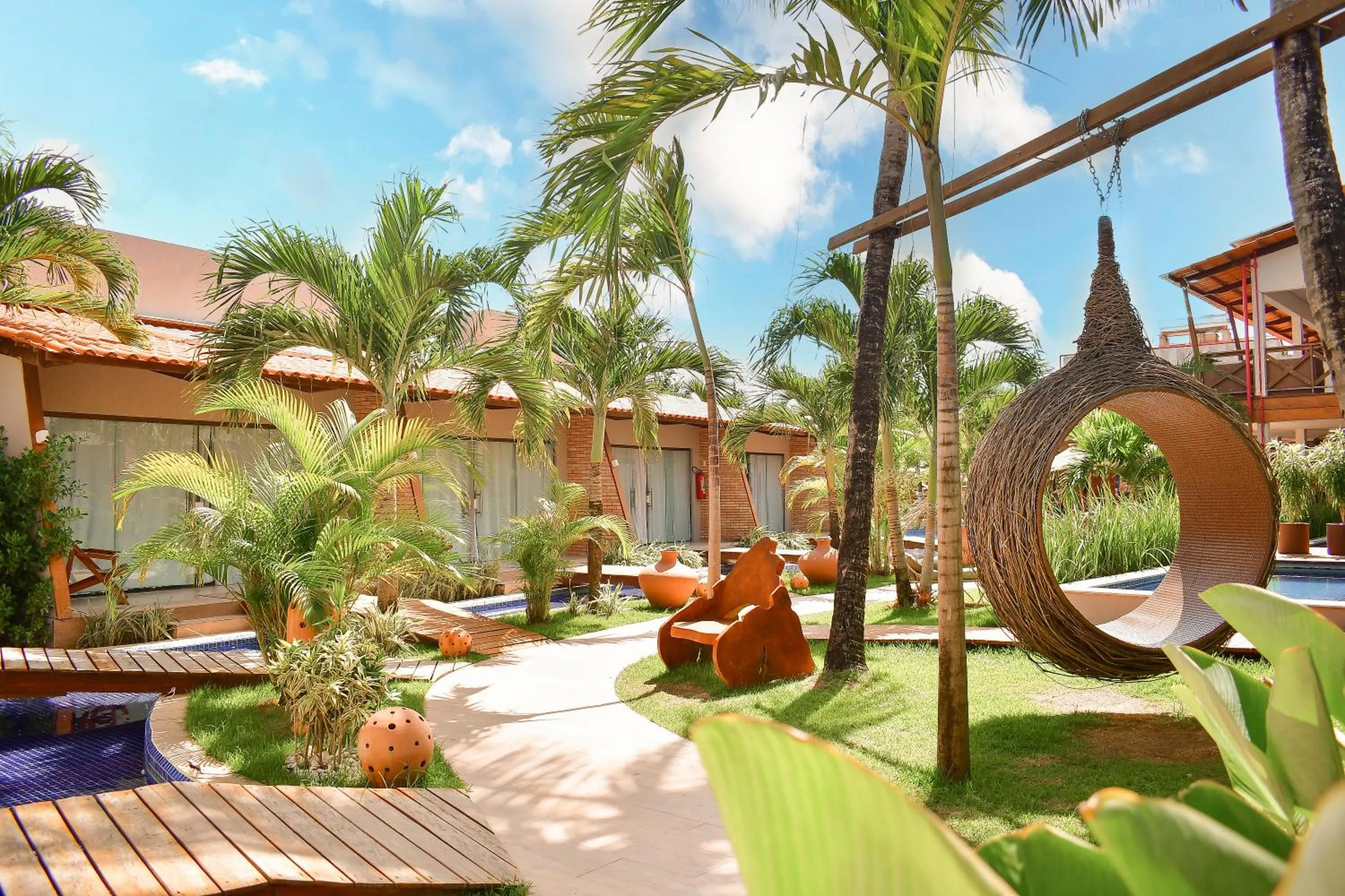 Garden view in Pousada Sol e Mar