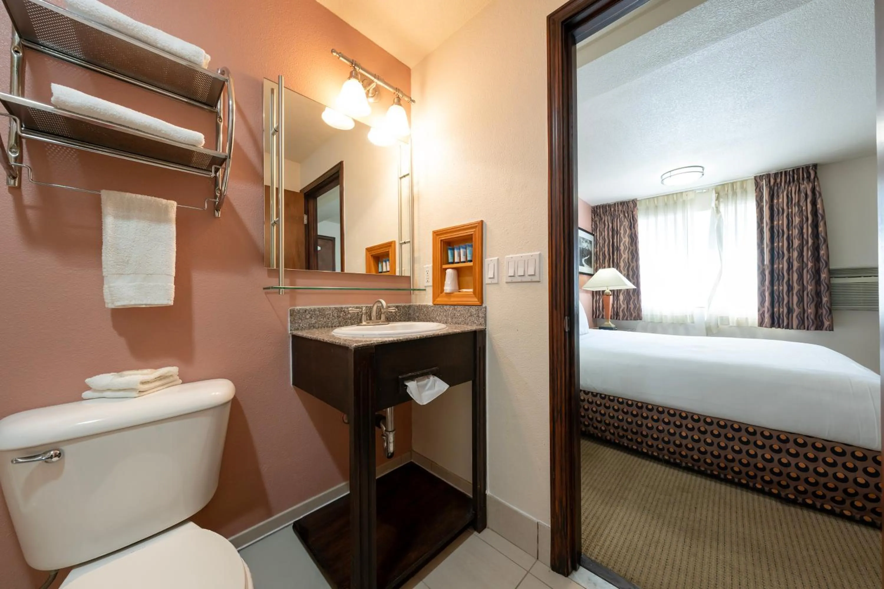 Bathroom, Bed in District Hotel by OYO Portland Convention Center
