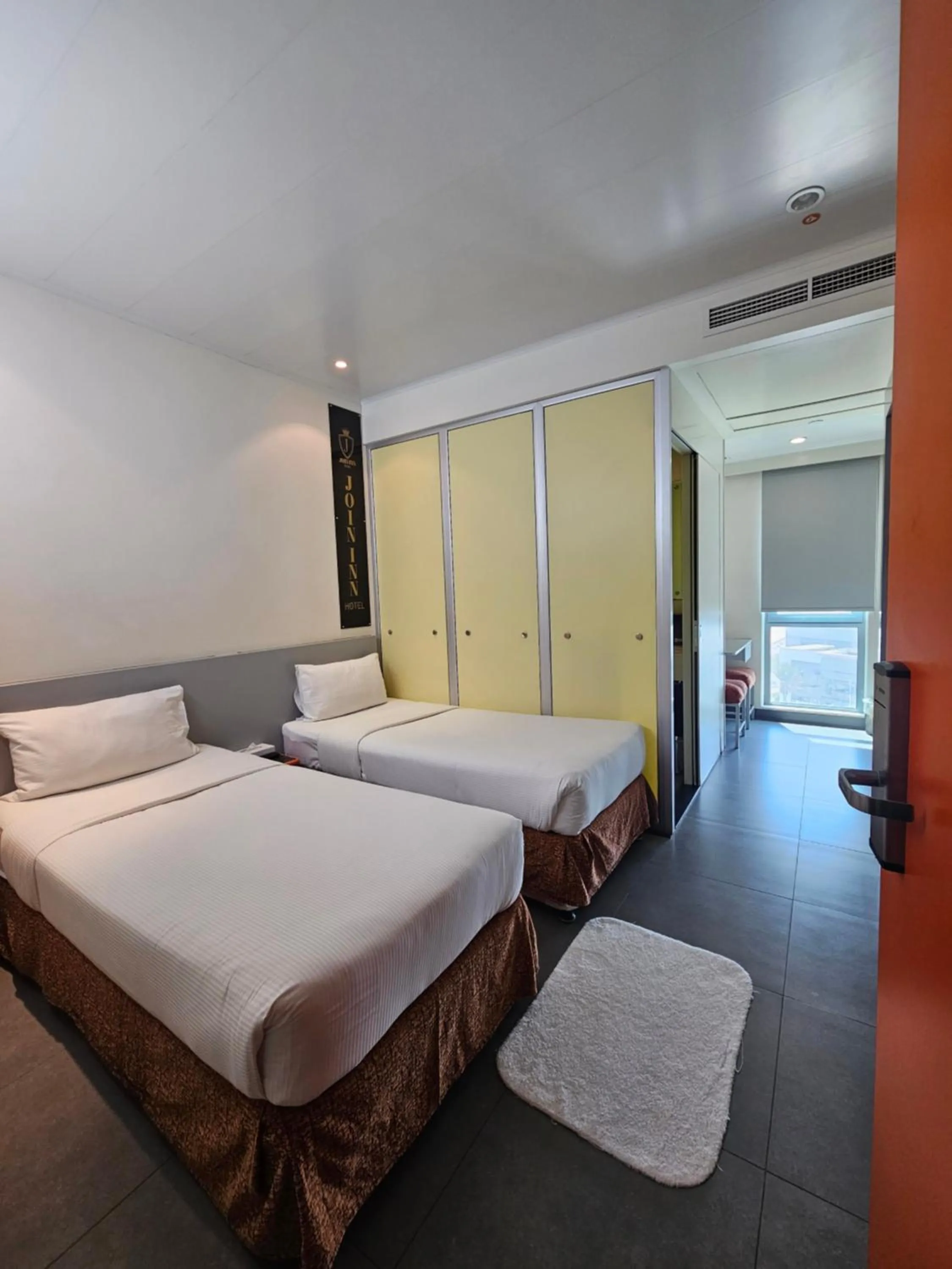 View (from property/room), Bed in JOIN INN HOTEL Jebel Ali, Dubai - Formerly easyHotel Jebel Ali