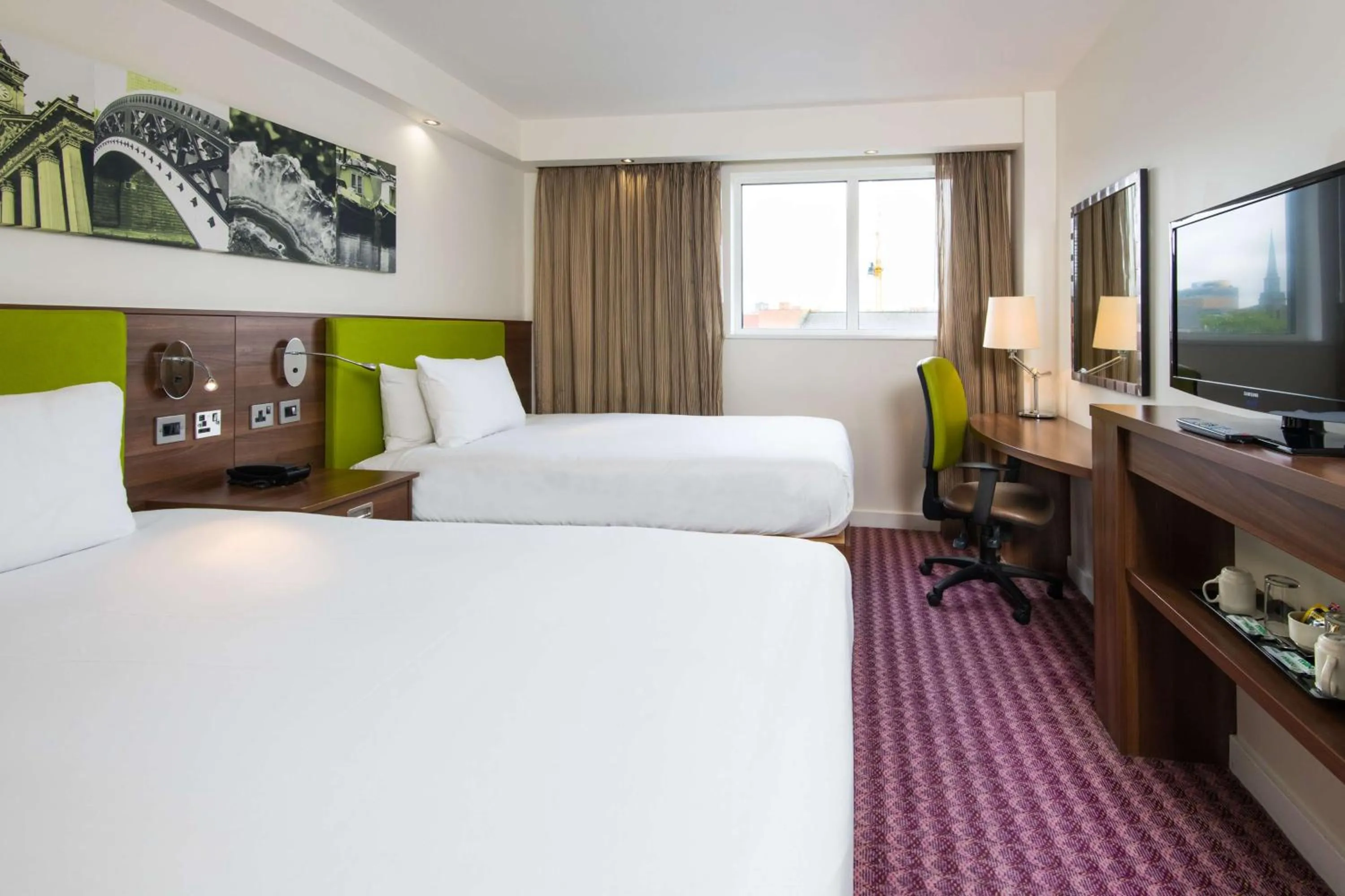 Bedroom, Bed in Hampton by Hilton Birmingham Jewellery Quarter