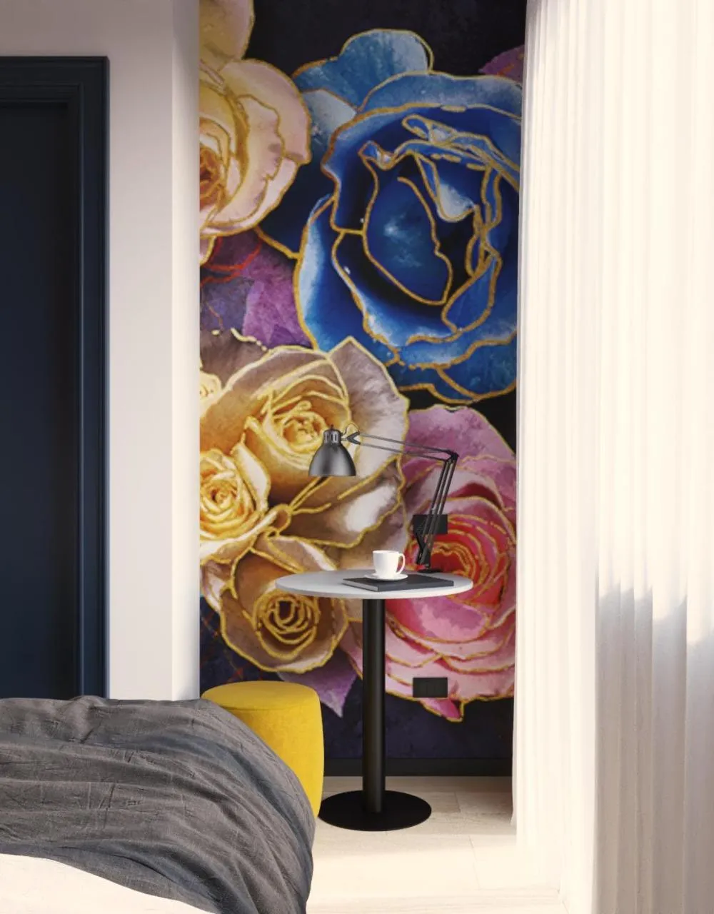 Decorative detail, Bed in Lilium Maris Hotel