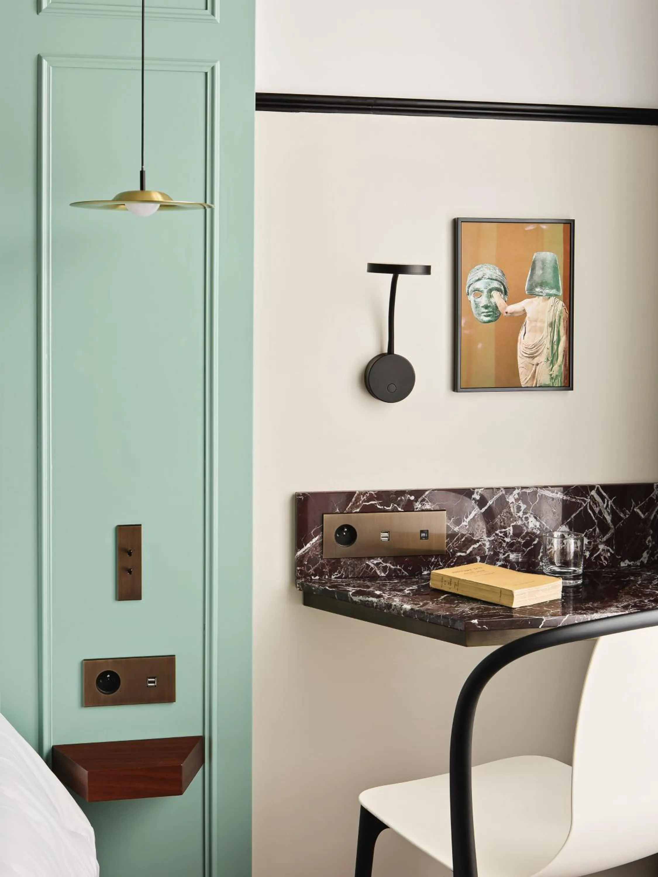 Decorative detail in New Hotel Lafayette