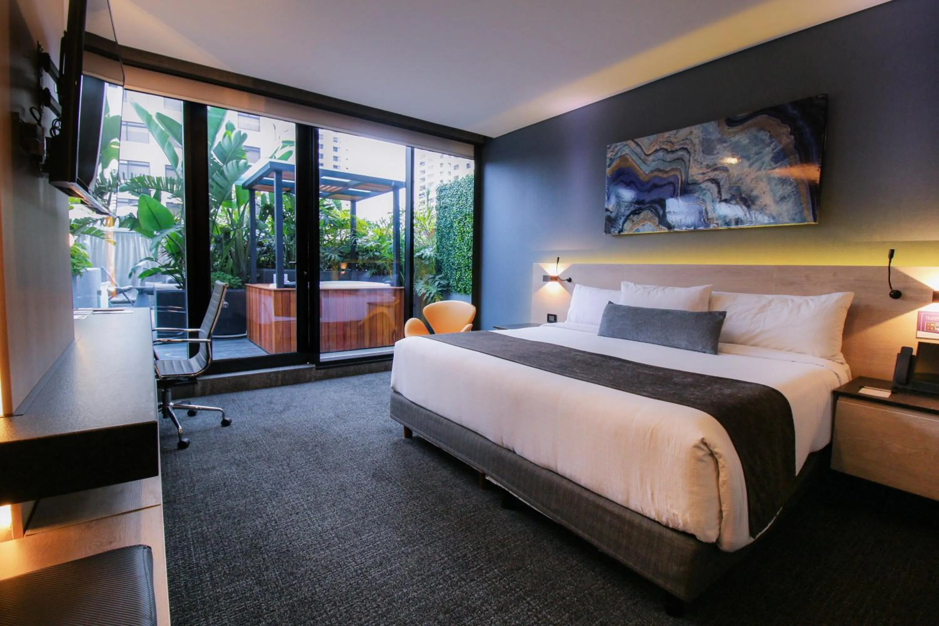 Bed in QUARTZ HOTEL & SPA