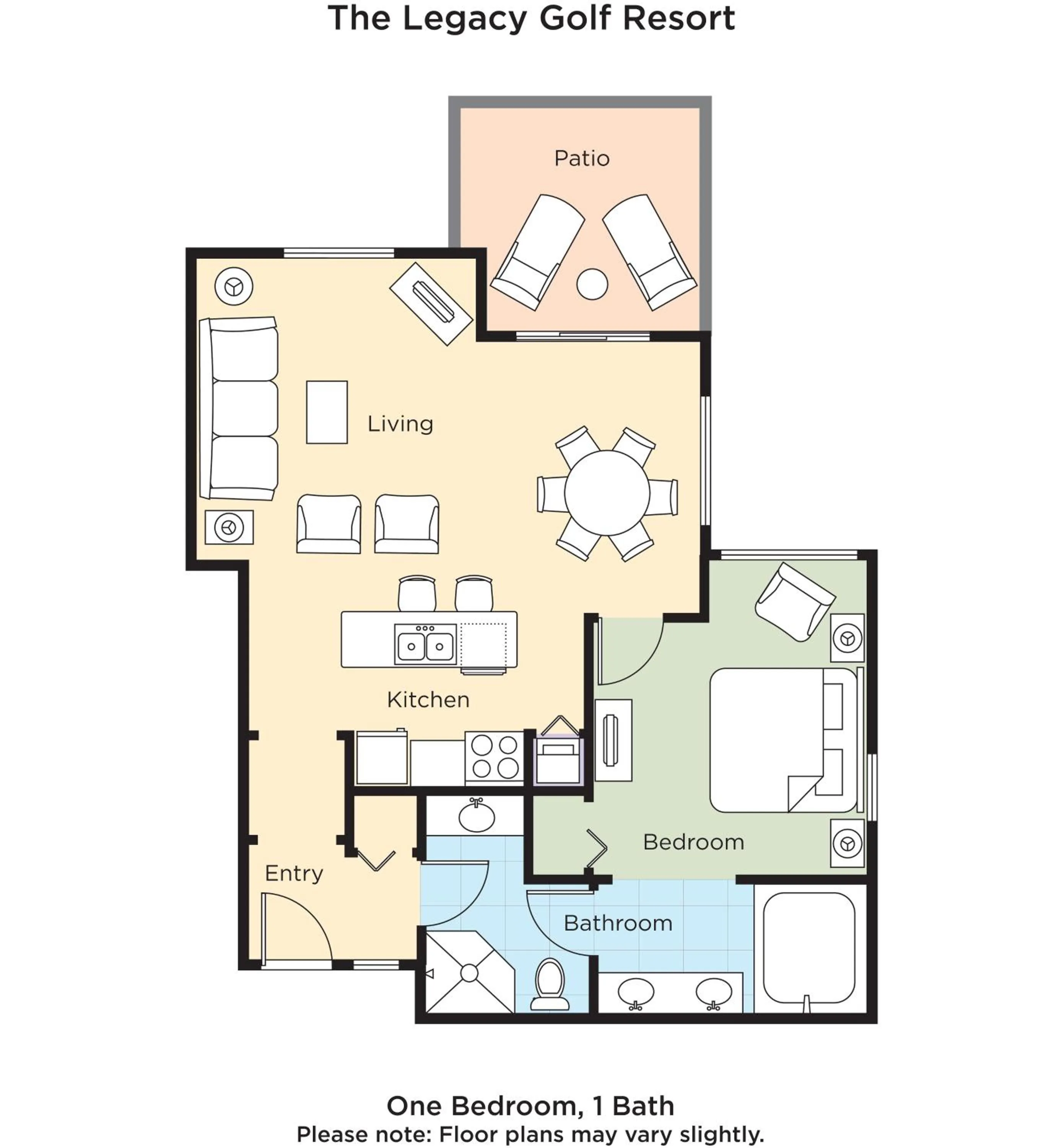 Floor plan in The Legacy Golf Resort