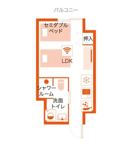 Floor plan in Apartment Hotel Ecott