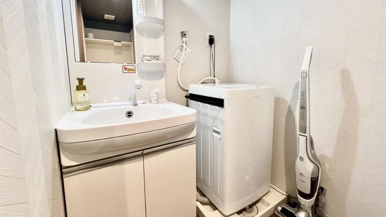 washing machine in Apartment Hotel Ecott